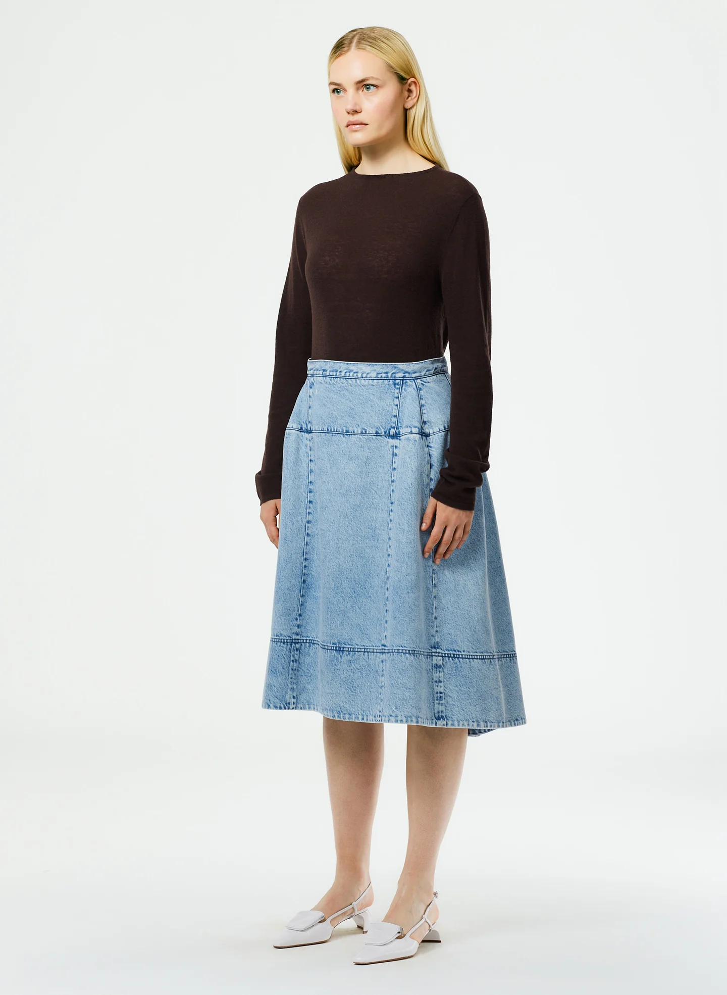 Acid Iceberg Denim Sculpted Skirt - Image 2