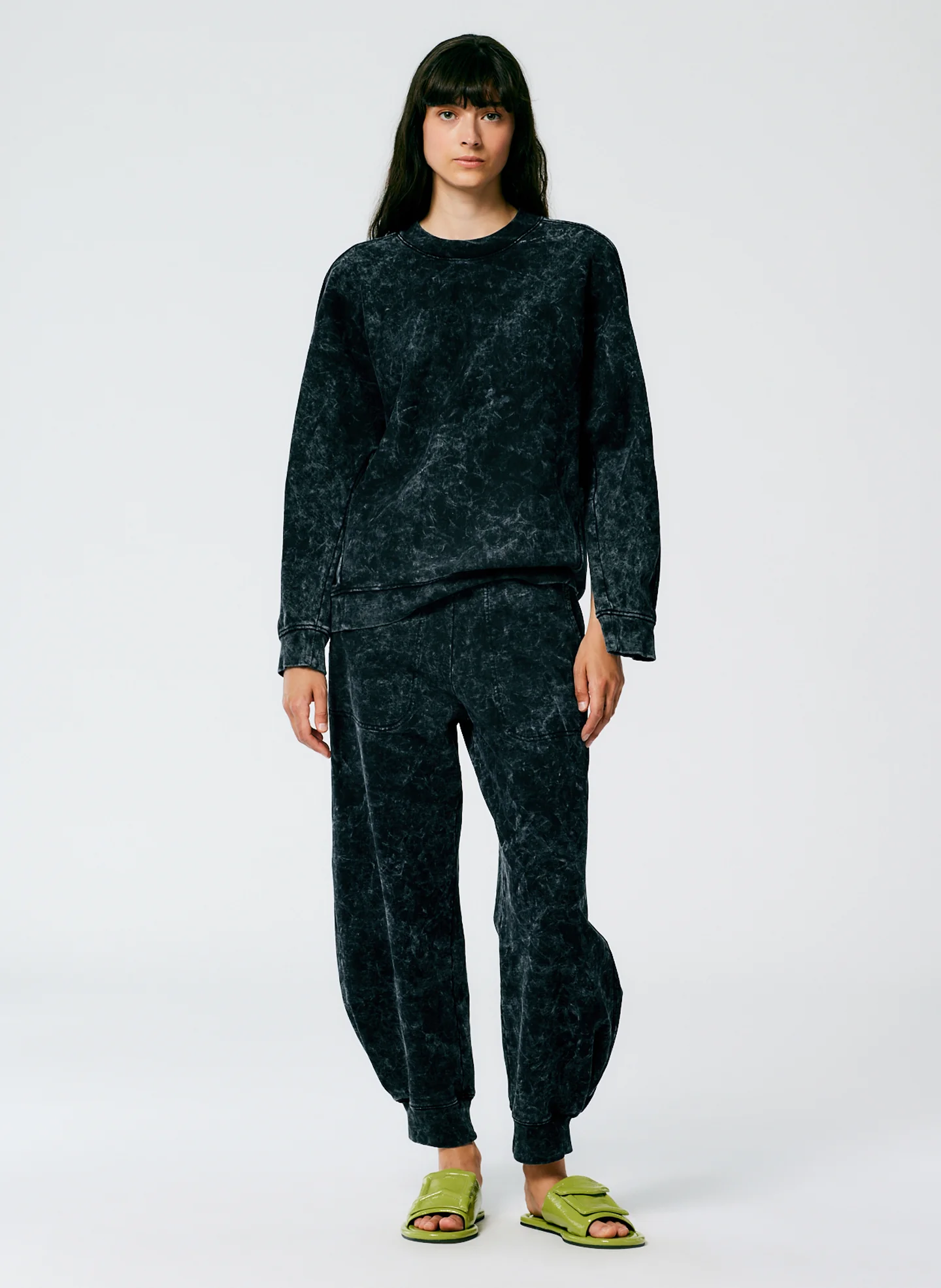 Acid Wash Cocoon Crewneck Sweatshirt - Image 4
