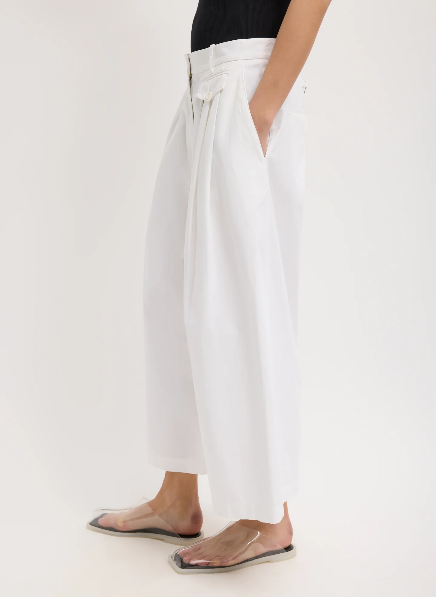 Bio Twill Triple Pleat Cropped Pant - Image 5