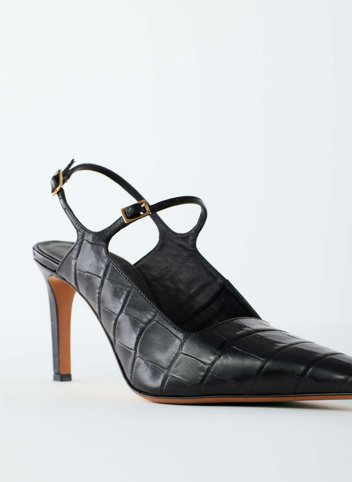 Croc Print Bob Slingback - Image 6