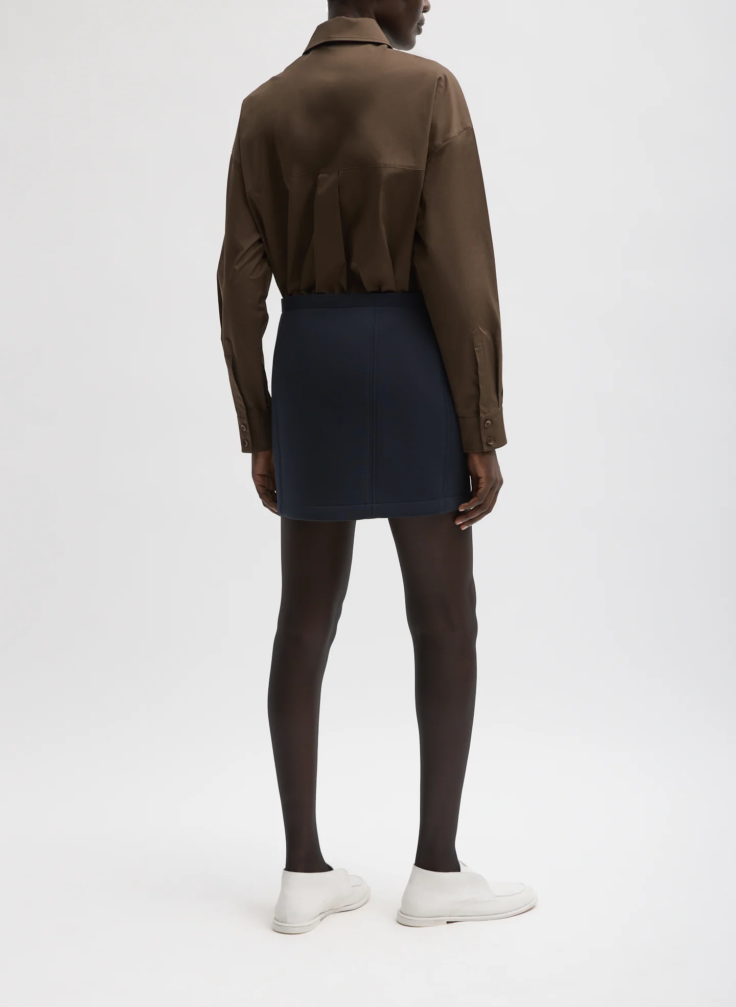 Bonded Twill Mini Skirt - Image 3