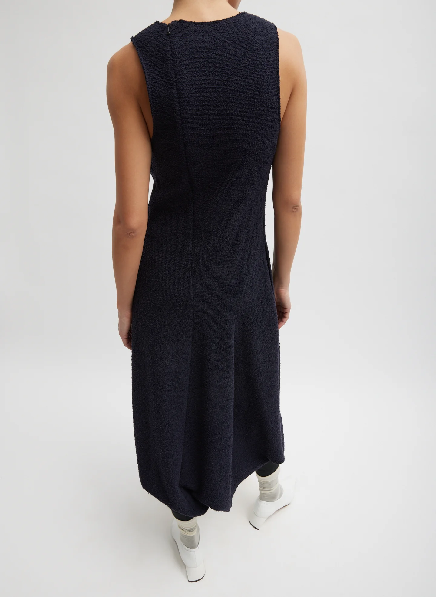 Boucle Knit Tank Tucked Dress - Image 6