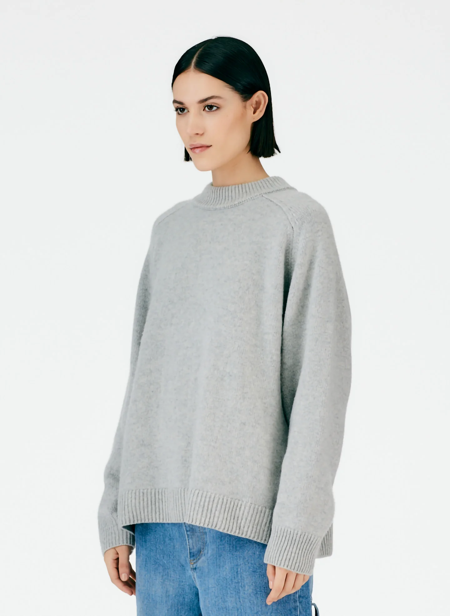 Cashmere Crewneck Oversized Sweater - Image 3