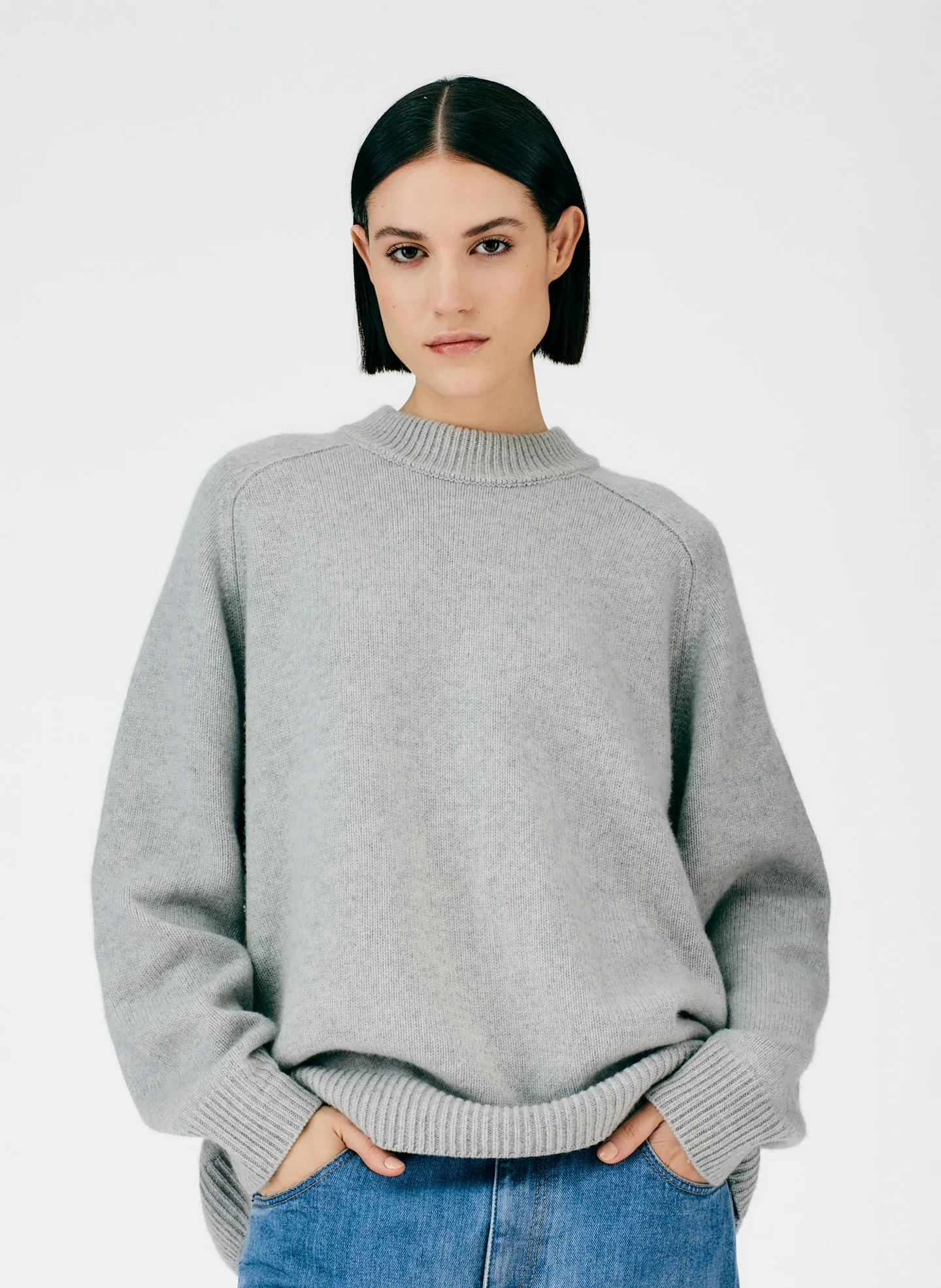 Cashmere Crewneck Oversized Sweater - Image 6