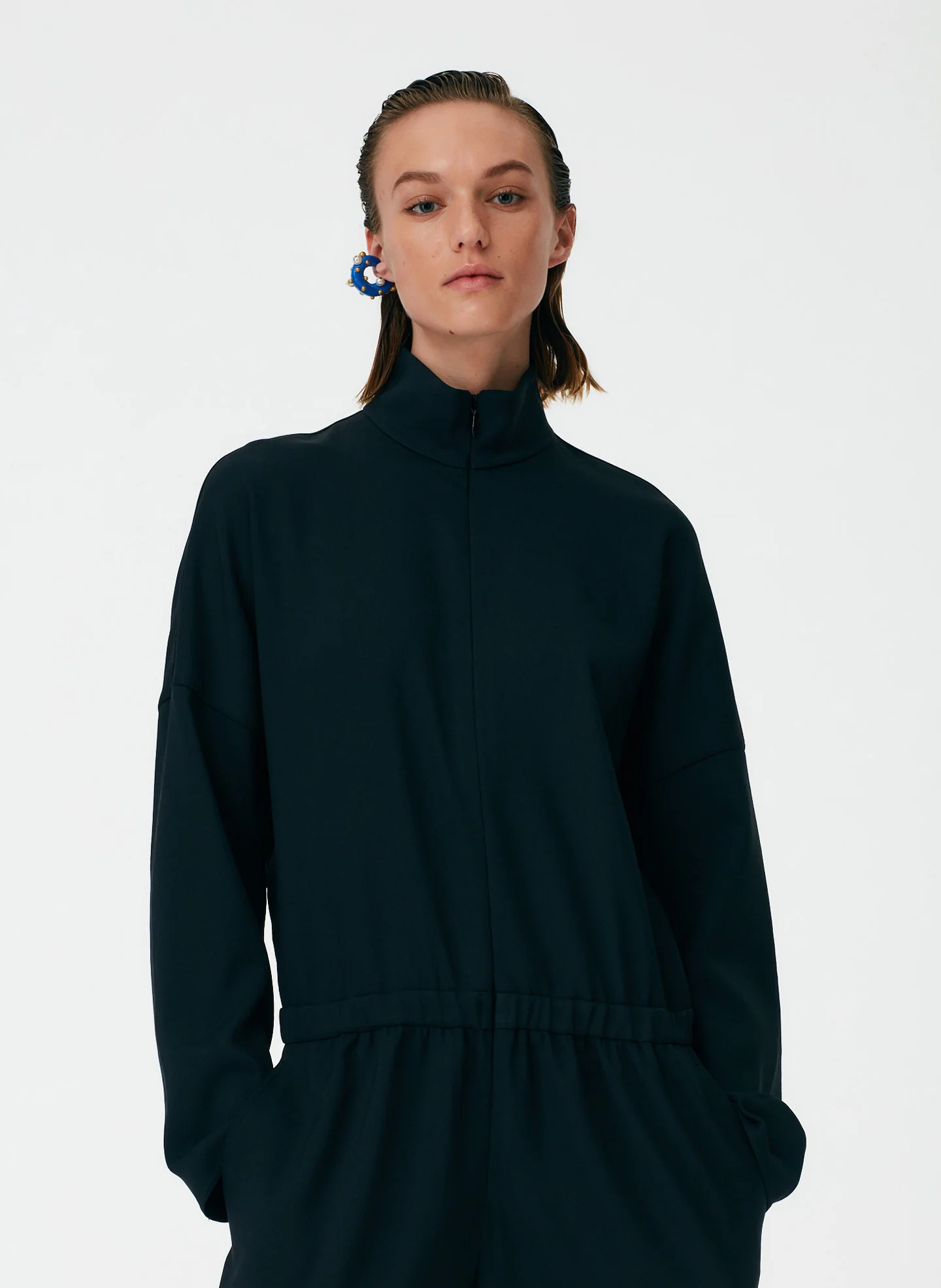Chalky Drape Zip Up Jumpsuit - Image 15