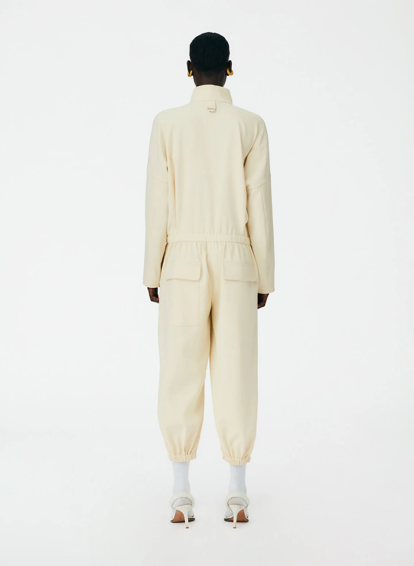 Chalky Drape Zip Up Jumpsuit - Image 3