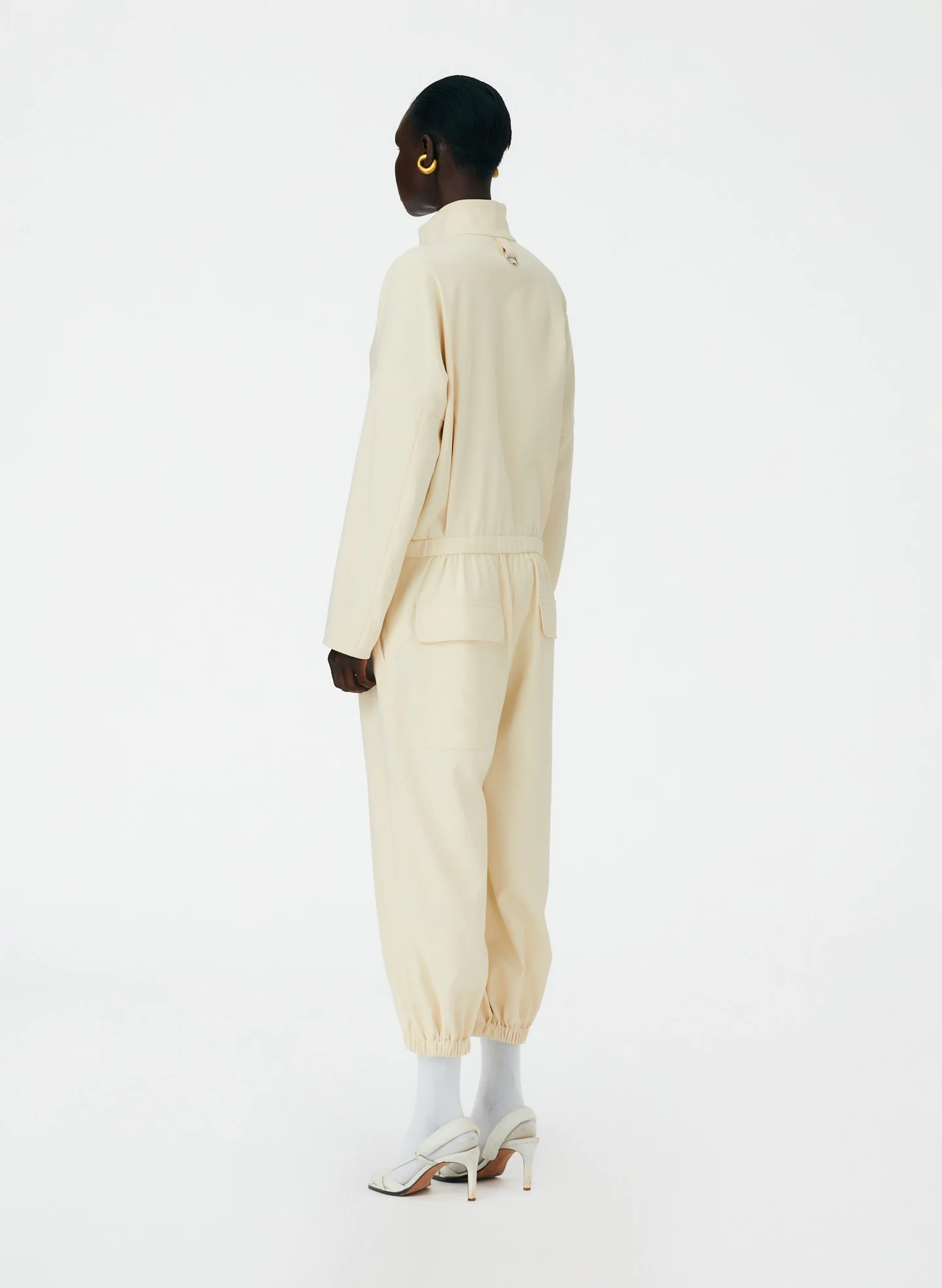 Chalky Drape Zip Up Jumpsuit - Image 4
