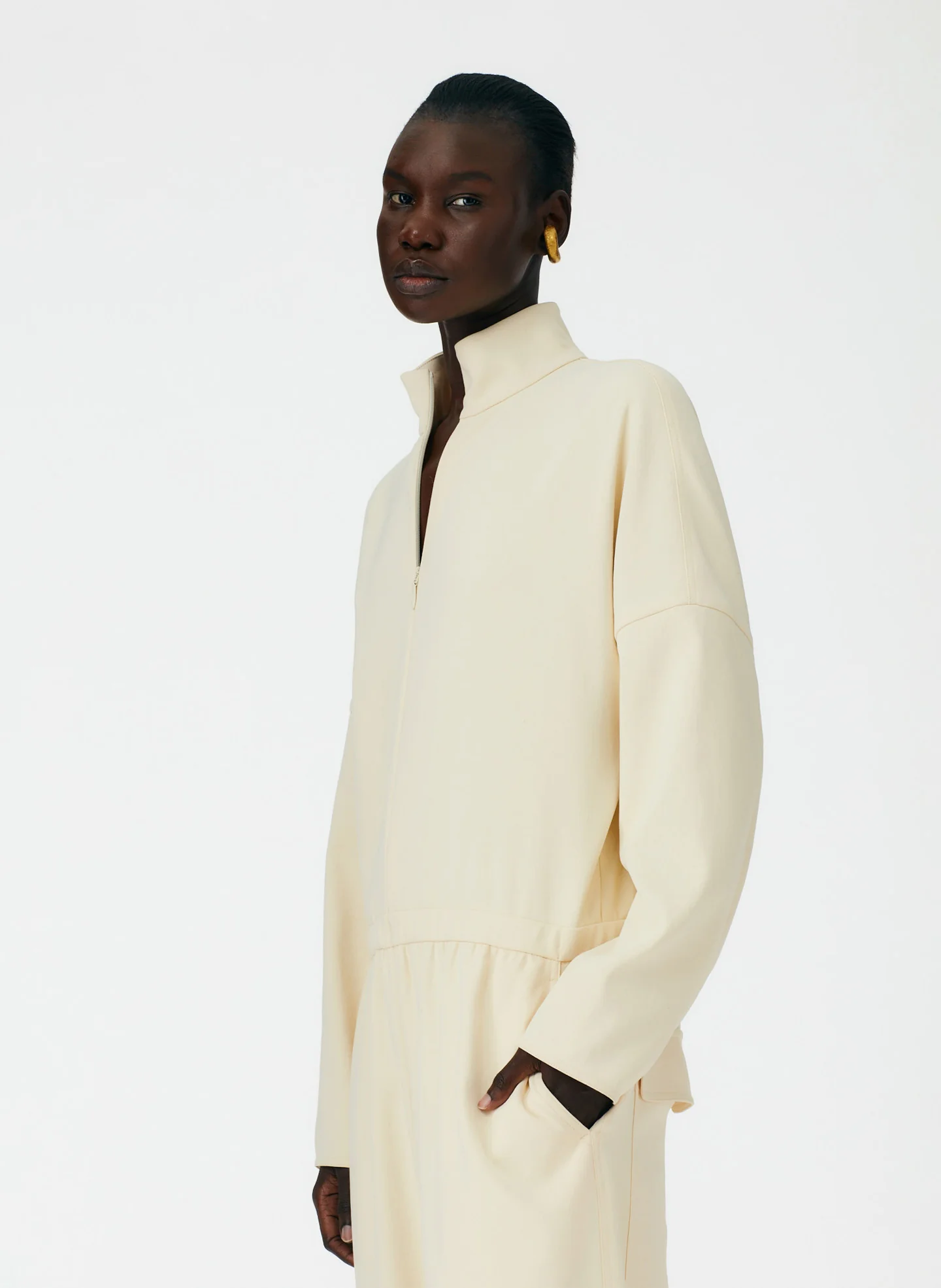 Chalky Drape Zip Up Jumpsuit - Image 6