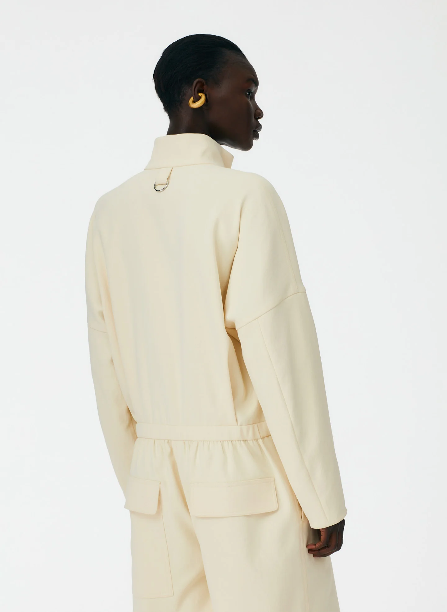 Chalky Drape Zip Up Jumpsuit - Image 7