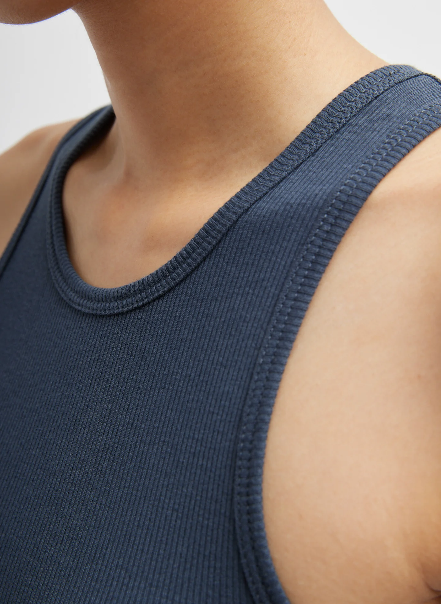 Circular Fine Rib T-Shirt Tank - Image 2