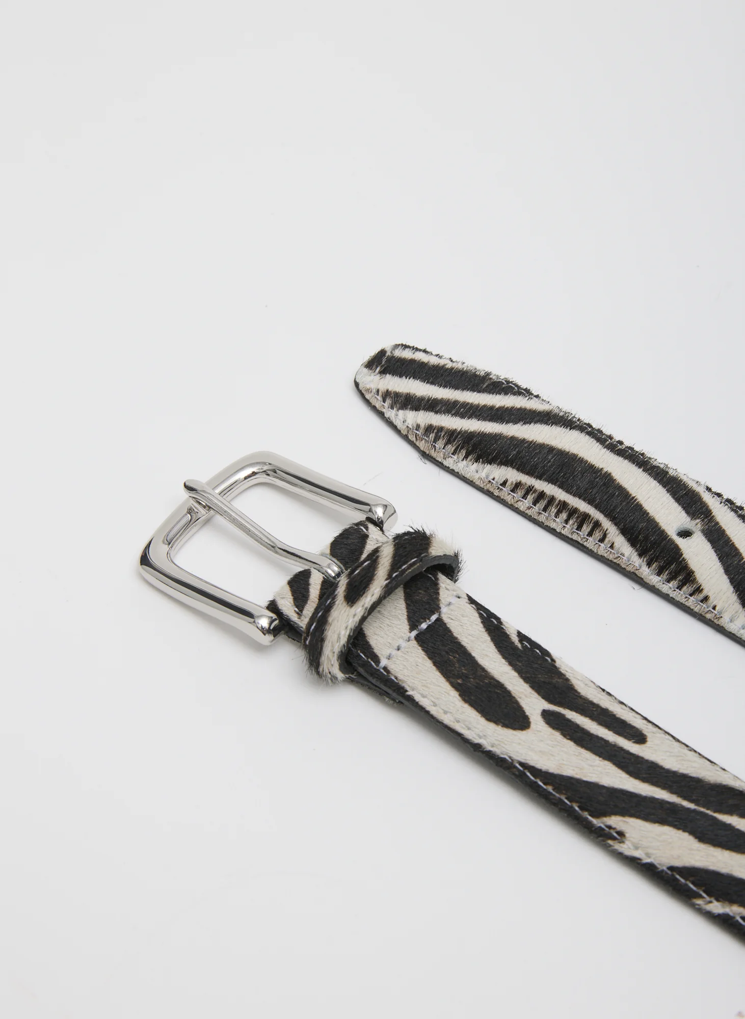 Classic Pony Hair Leather Belt - Image 3