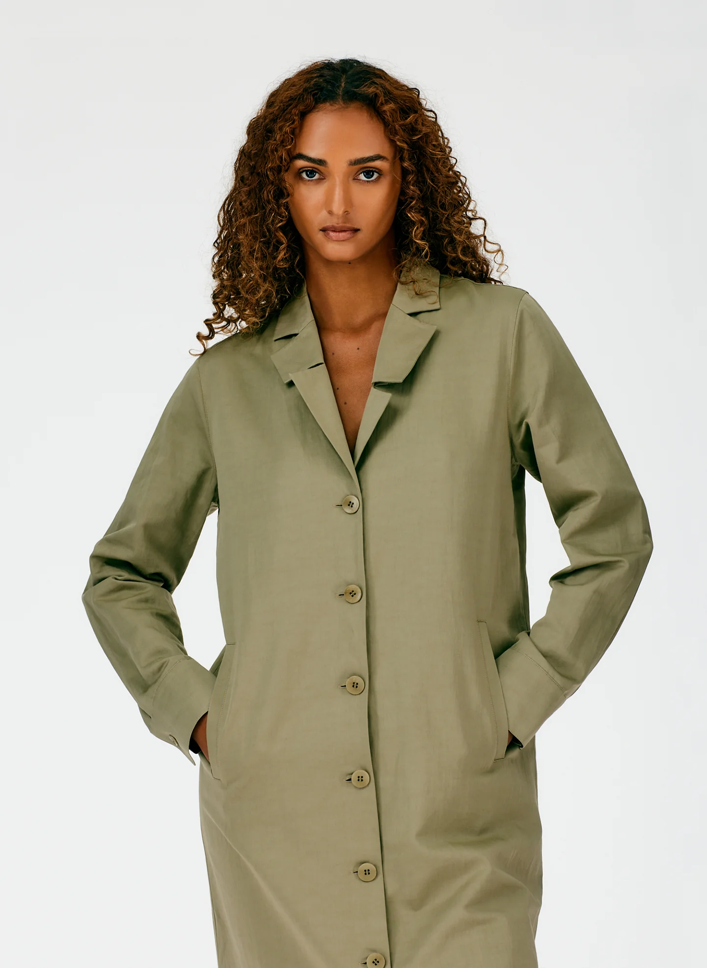 Cotton Linen Sateen Shirtdress - Image 20
