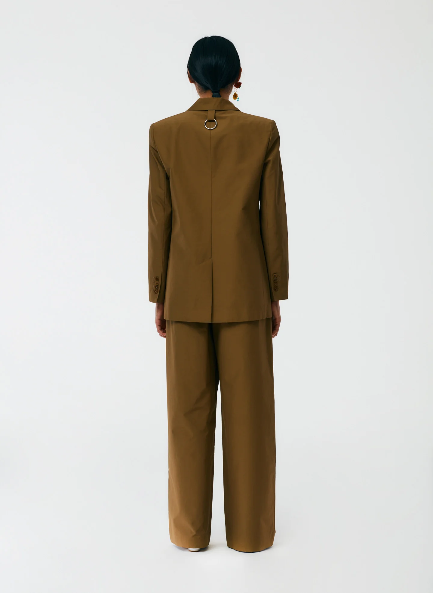 Cotton Nylon Cutout Lapel Blazer - Image 4