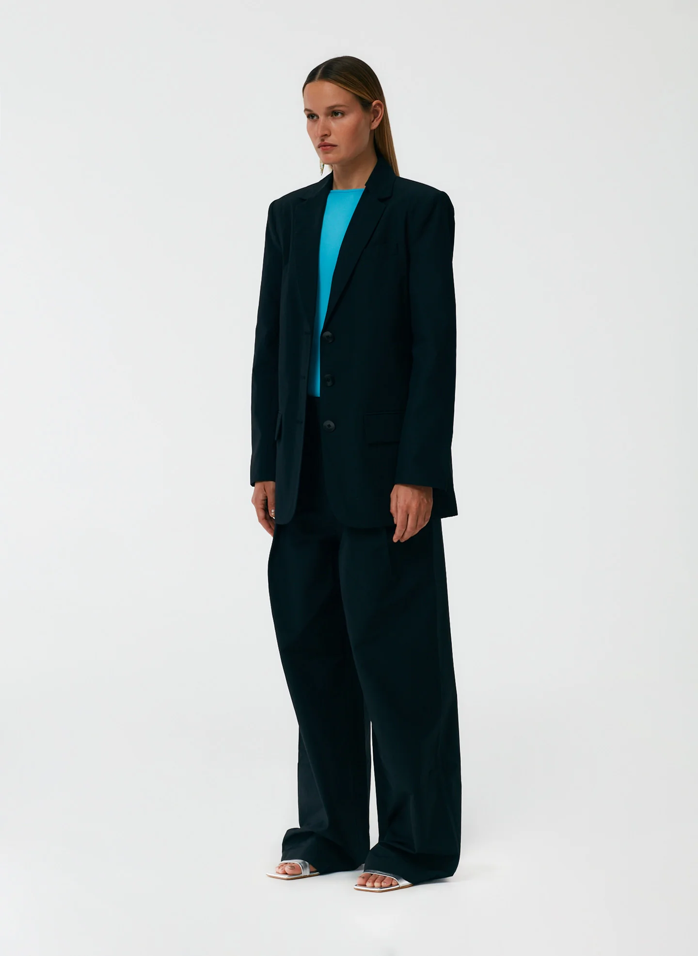 Cotton Nylon Cutout Lapel Blazer - Image 7