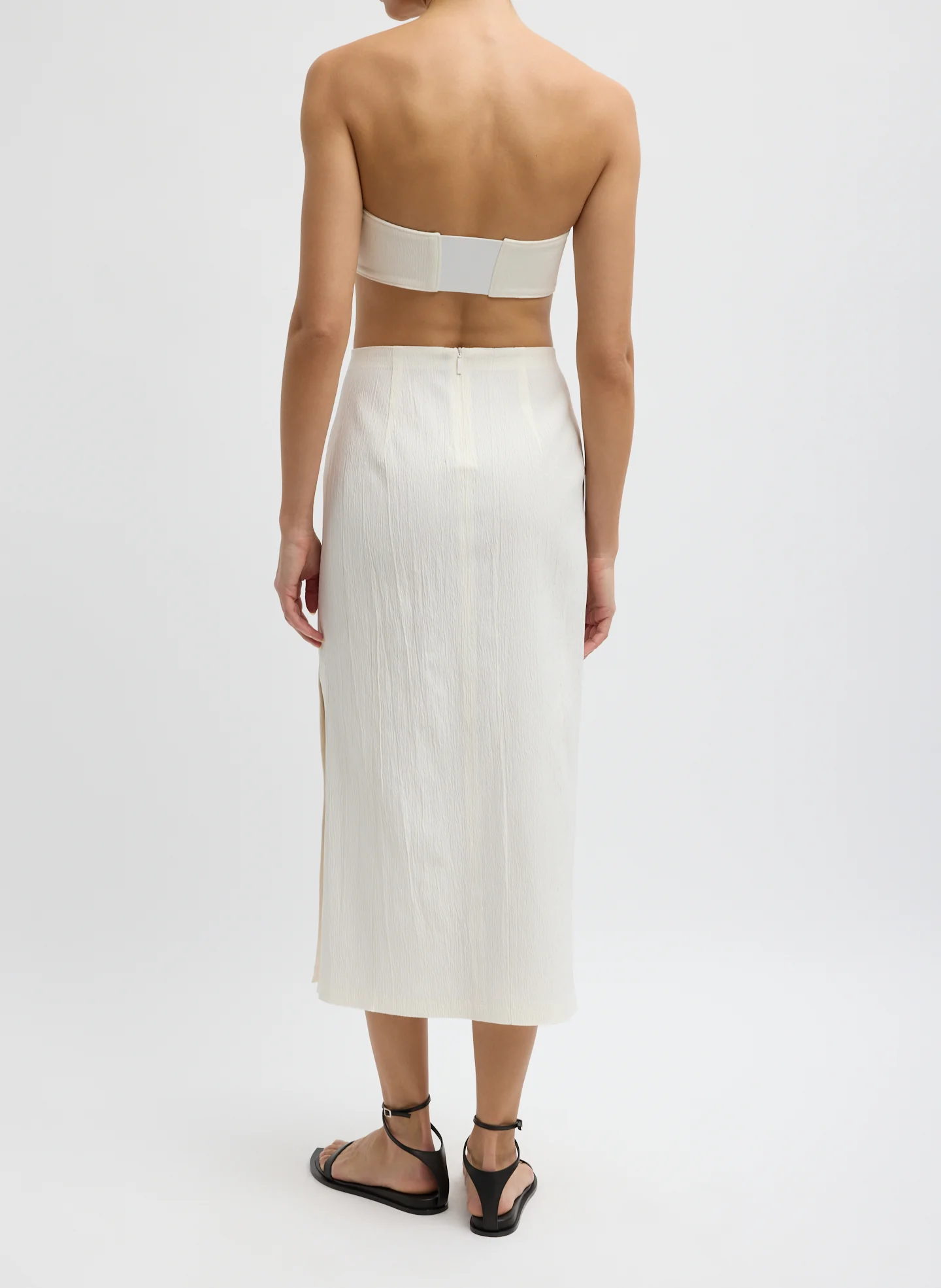 Creased Stretch Crepe Skirt - Image 3