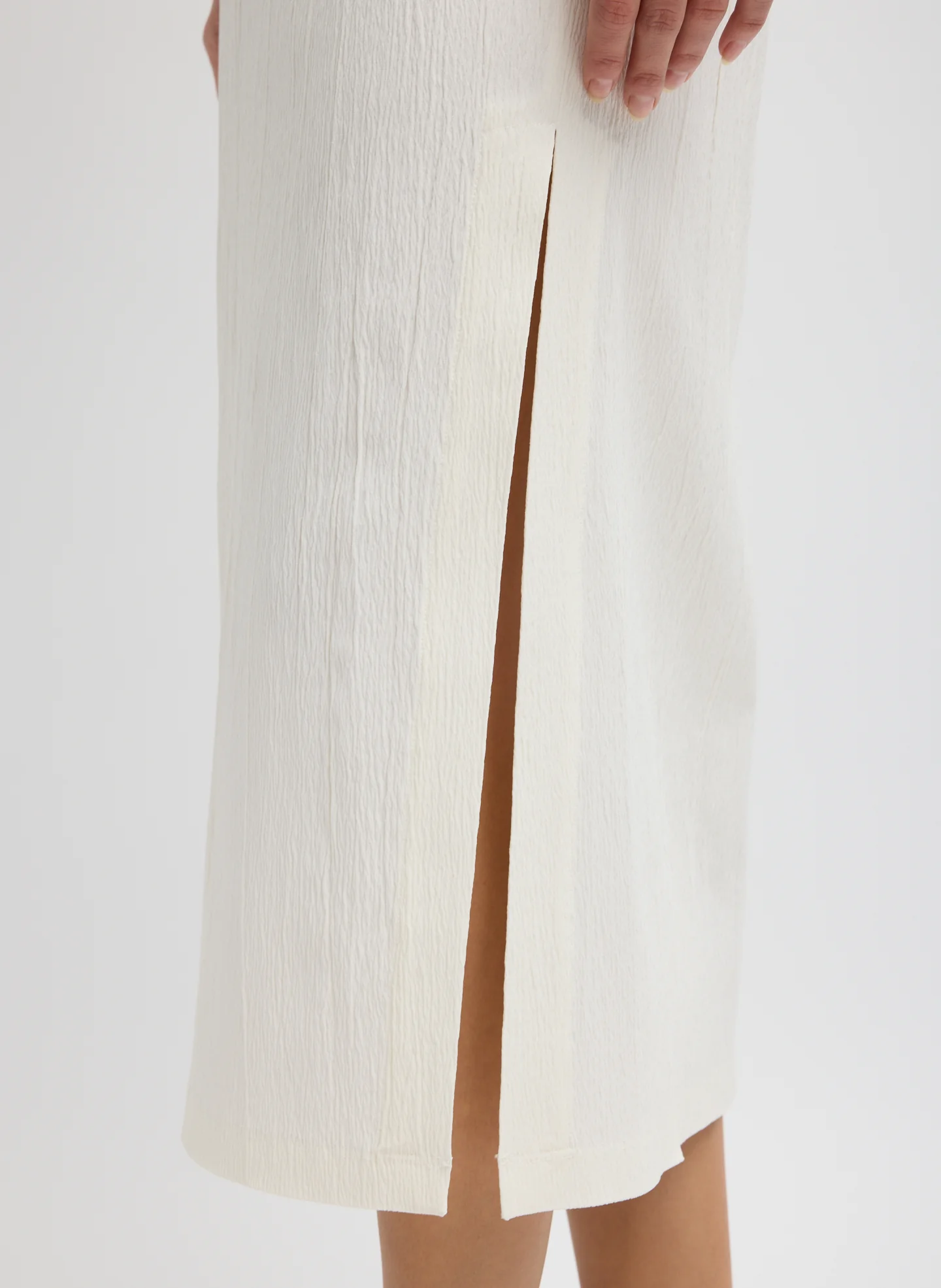 Creased Stretch Crepe Skirt - Image 4