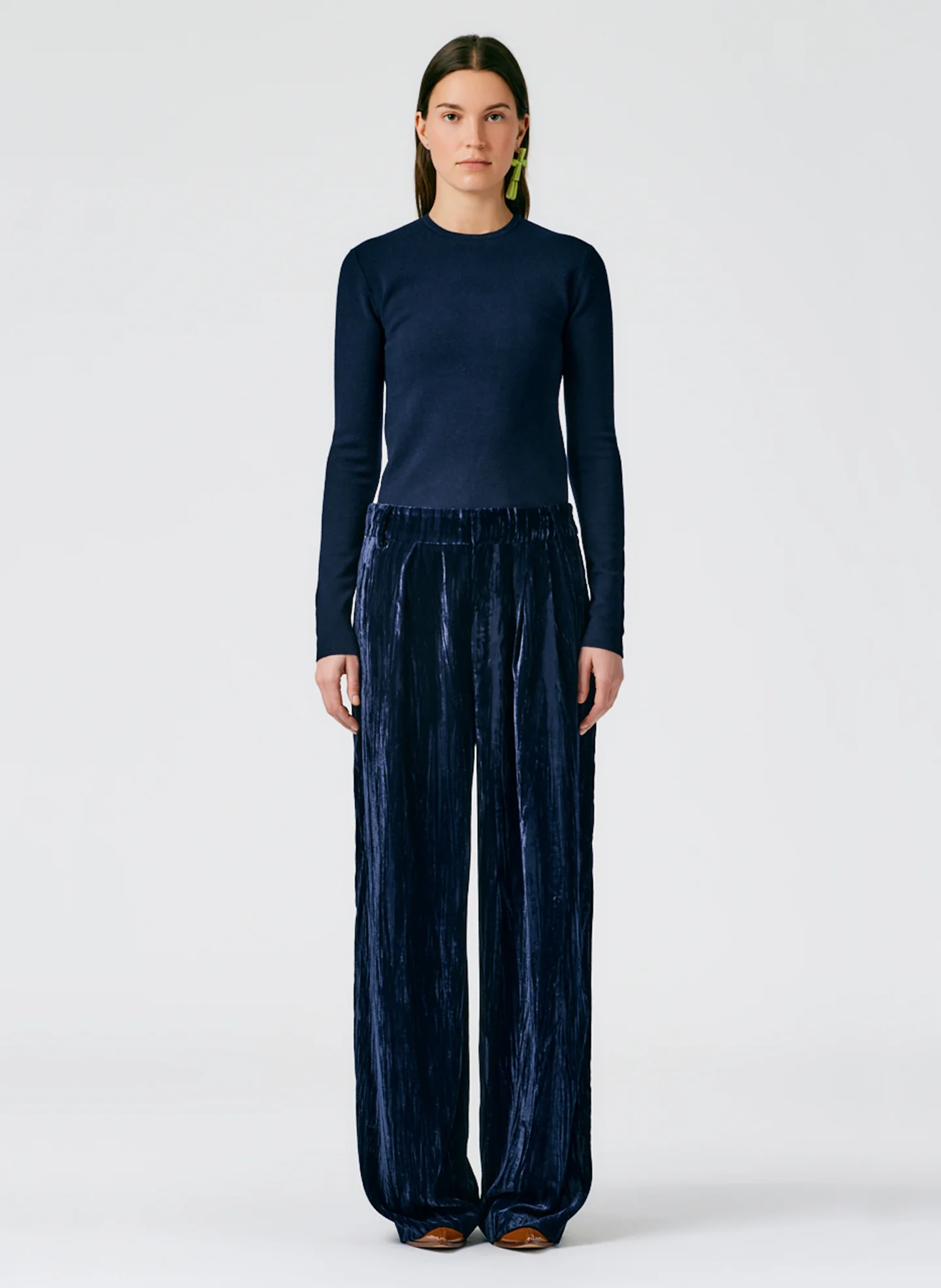 Creased Velvet Stella Pant - Image 2