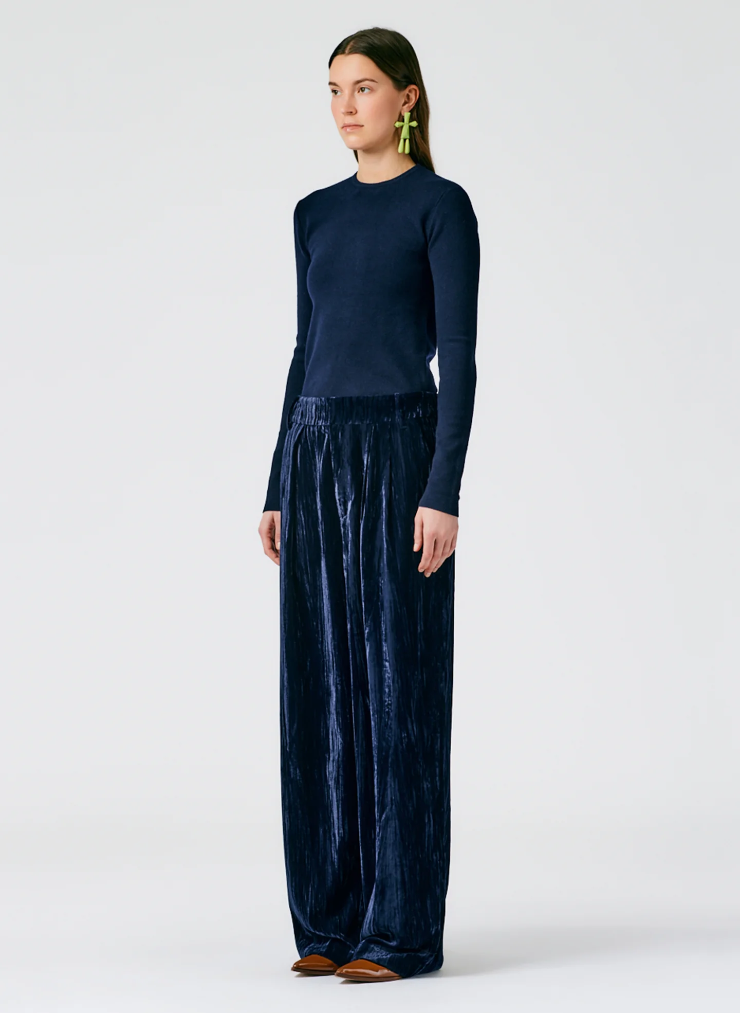 Creased Velvet Stella Pant - Image 3