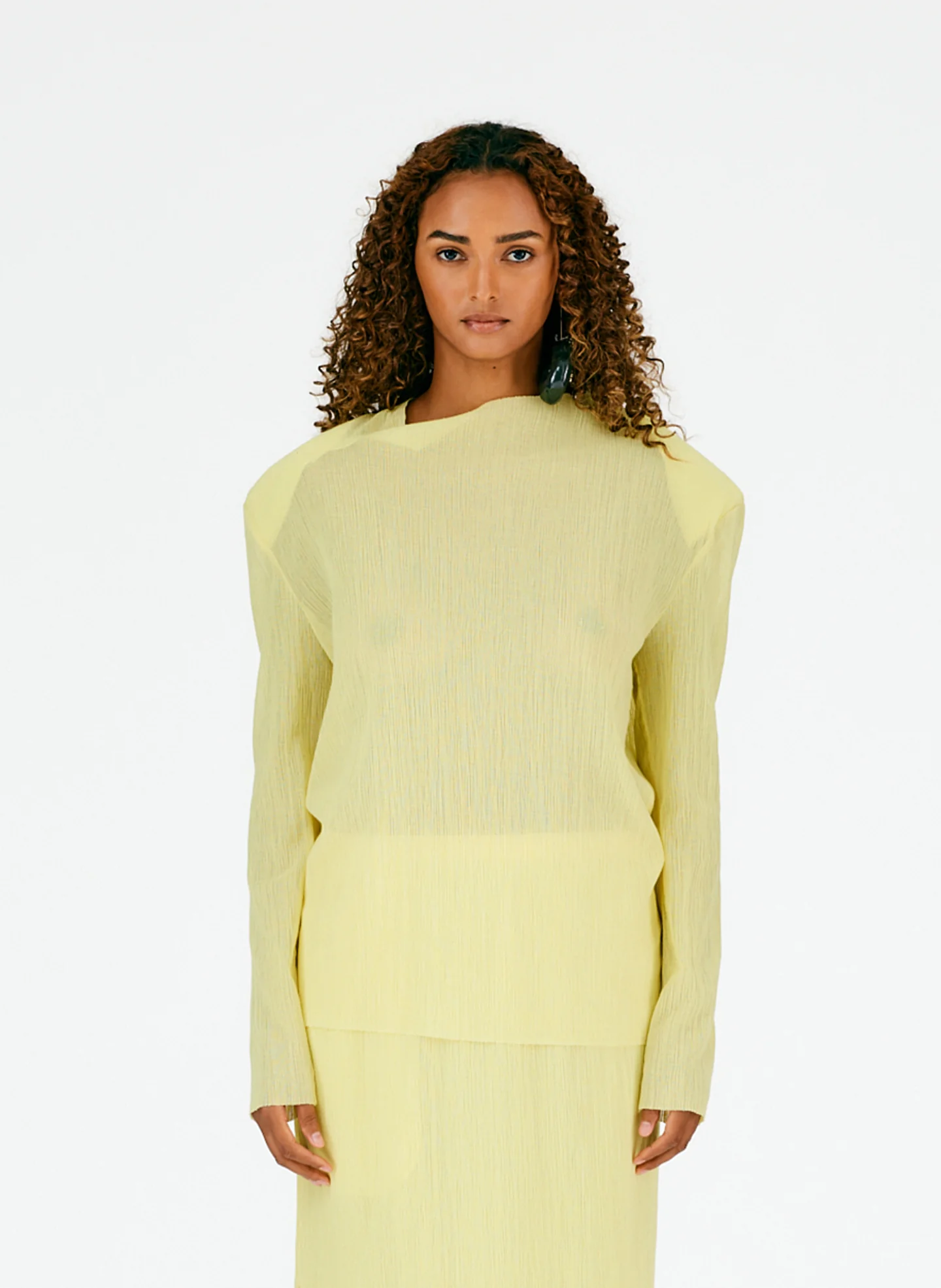 Crepe Gauze Crewneck Top - Image 13