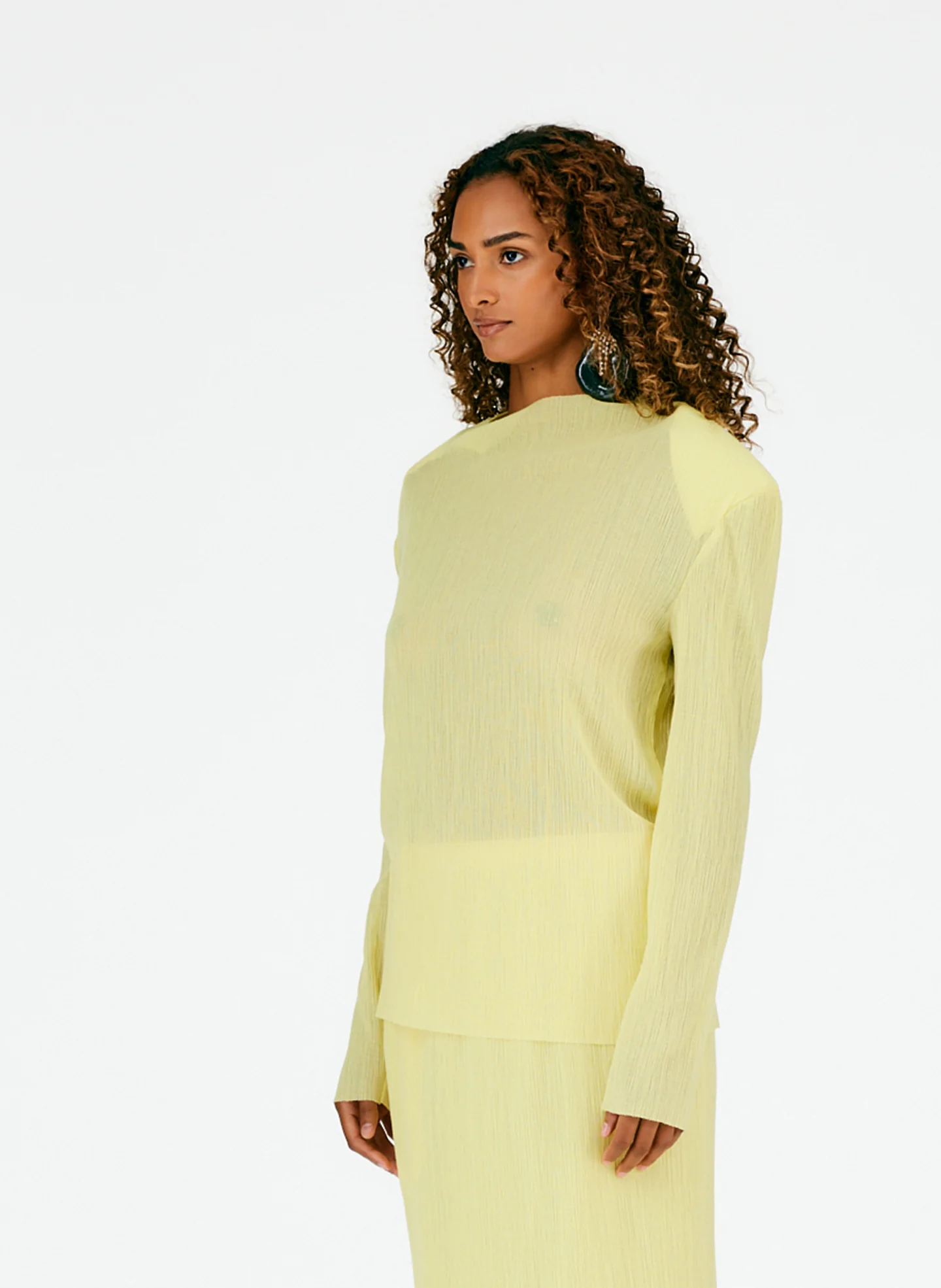 Crepe Gauze Crewneck Top - Image 14