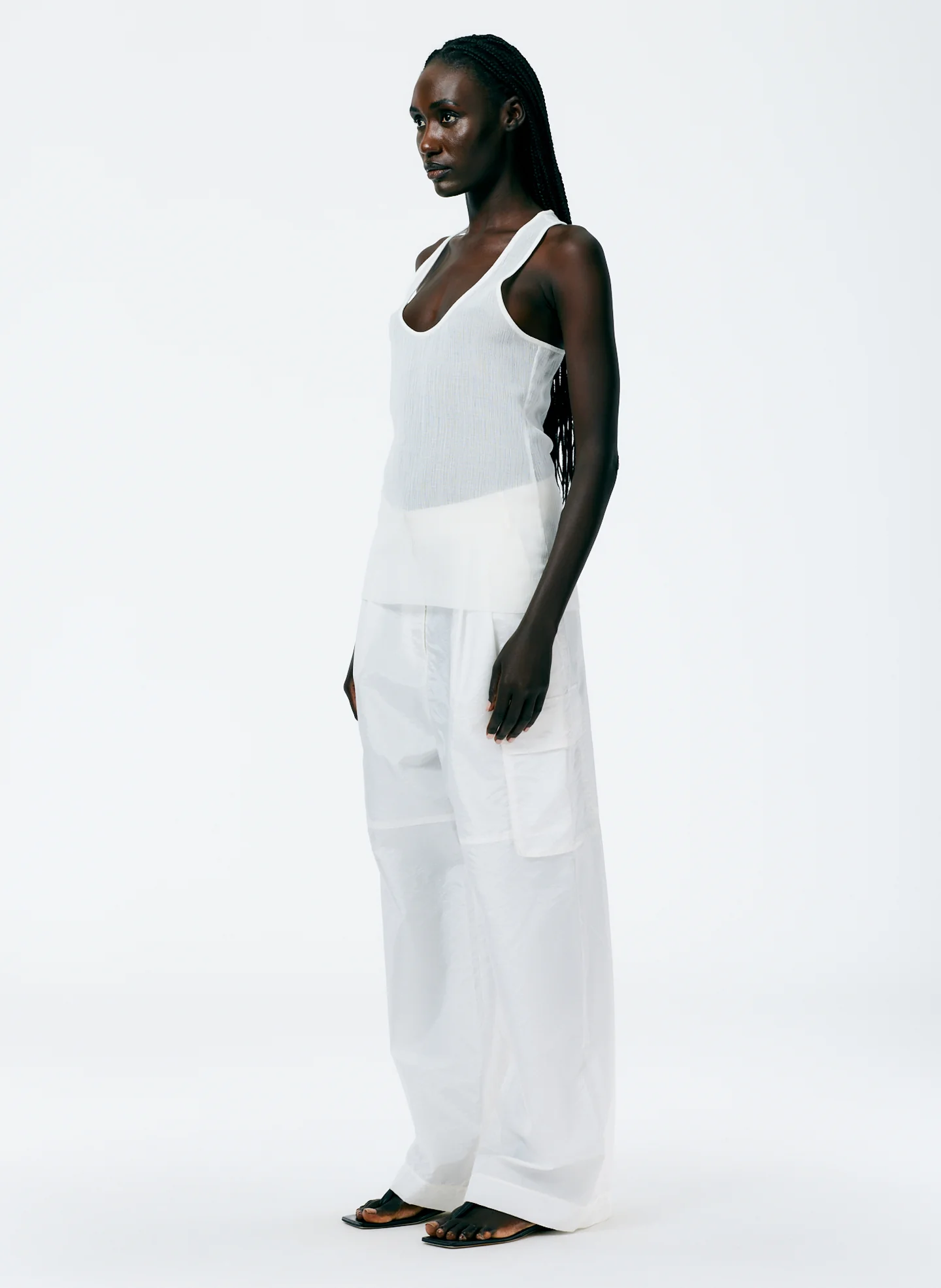 Crepe Gauze Racerback Tank - Image 7