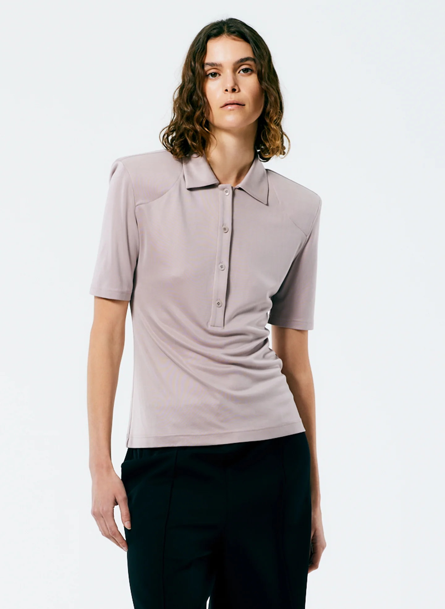 Deeba Cupro Lean Polo Shirt - Image 4