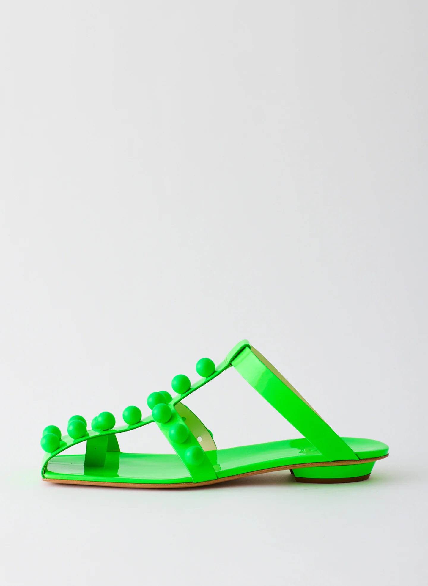 Dex Studded Neon Patent Sandal - Image 2
