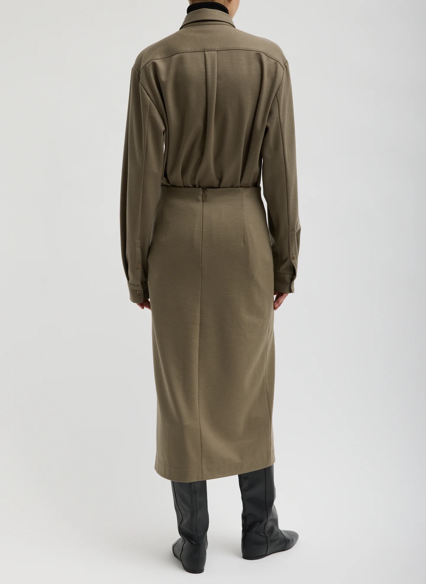 Double Knit Midi Pencil Skirt - Image 4