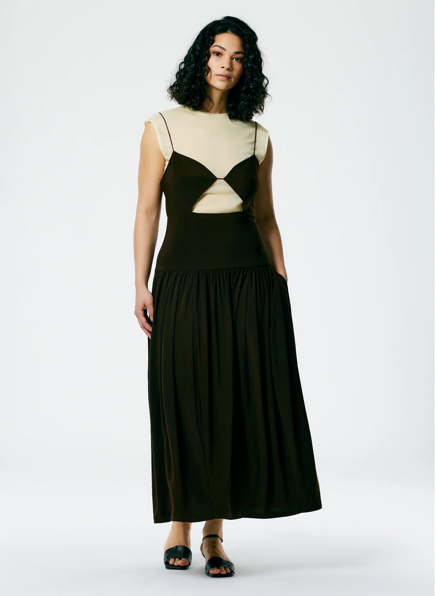 Drapey Jersey Cut Out Sculpted Shirred Dress - Image 4