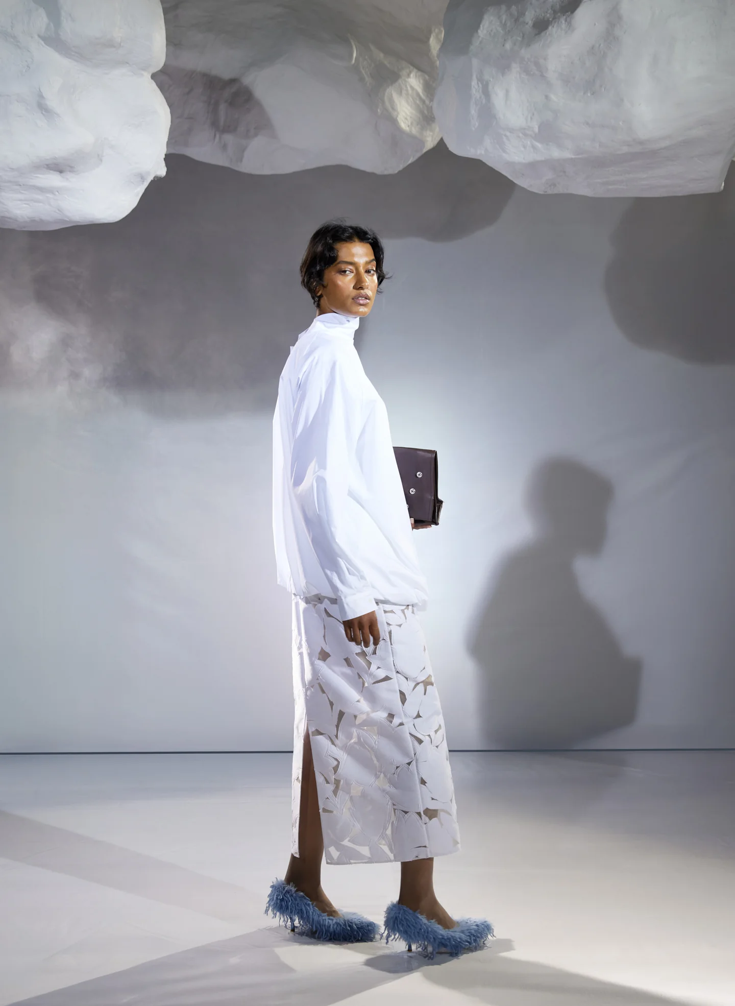 Eco Poplin Bubble Hem Shirt Jacket - Image 6