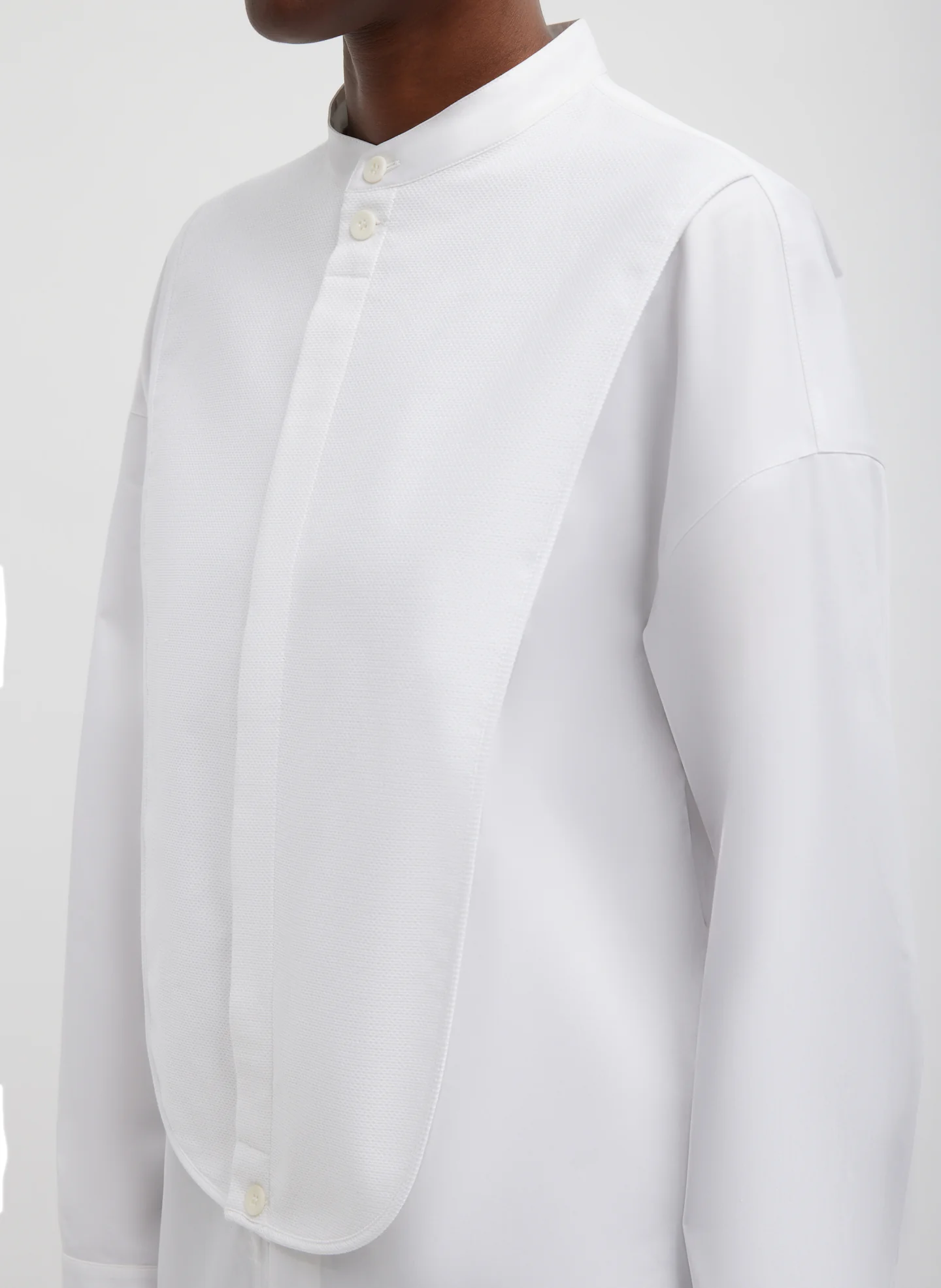 Eco Poplin Tuxedo Shirt With Bib Flap - Image 3