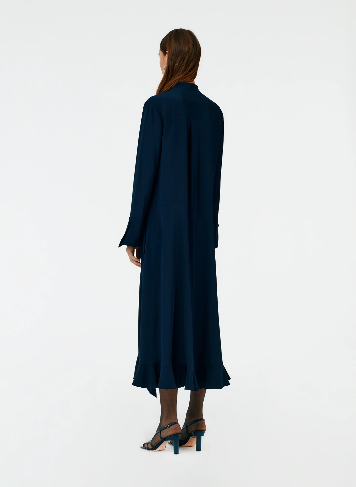Eco Silk Detached Ruffle Shirtdress - Image 9