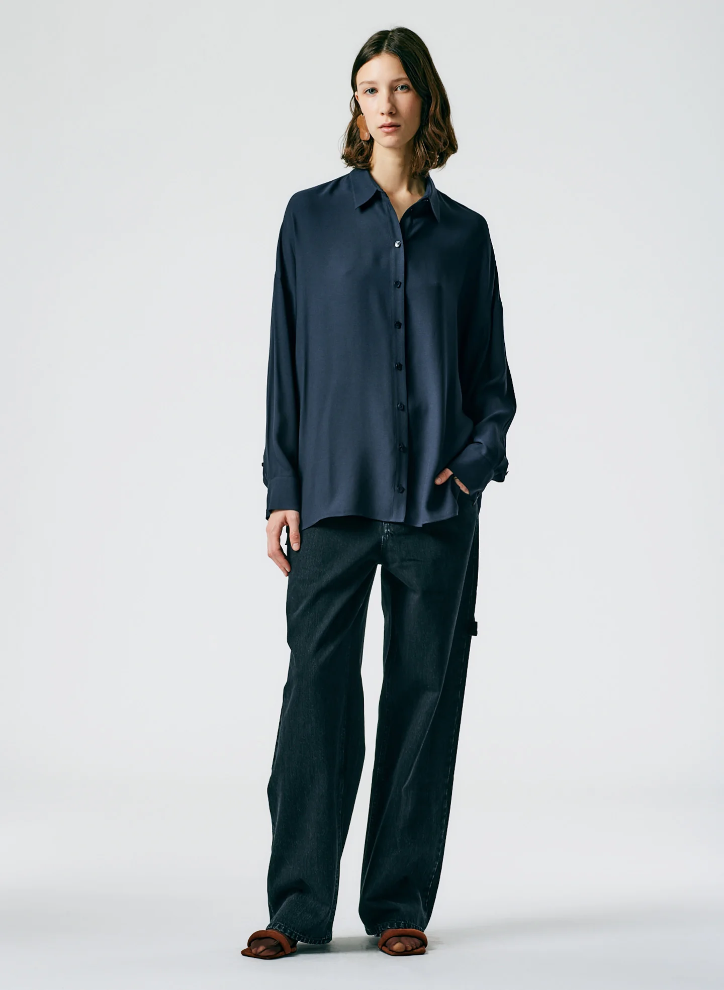 Feather Weight Eco Crepe Oversized Shirt - Image 4