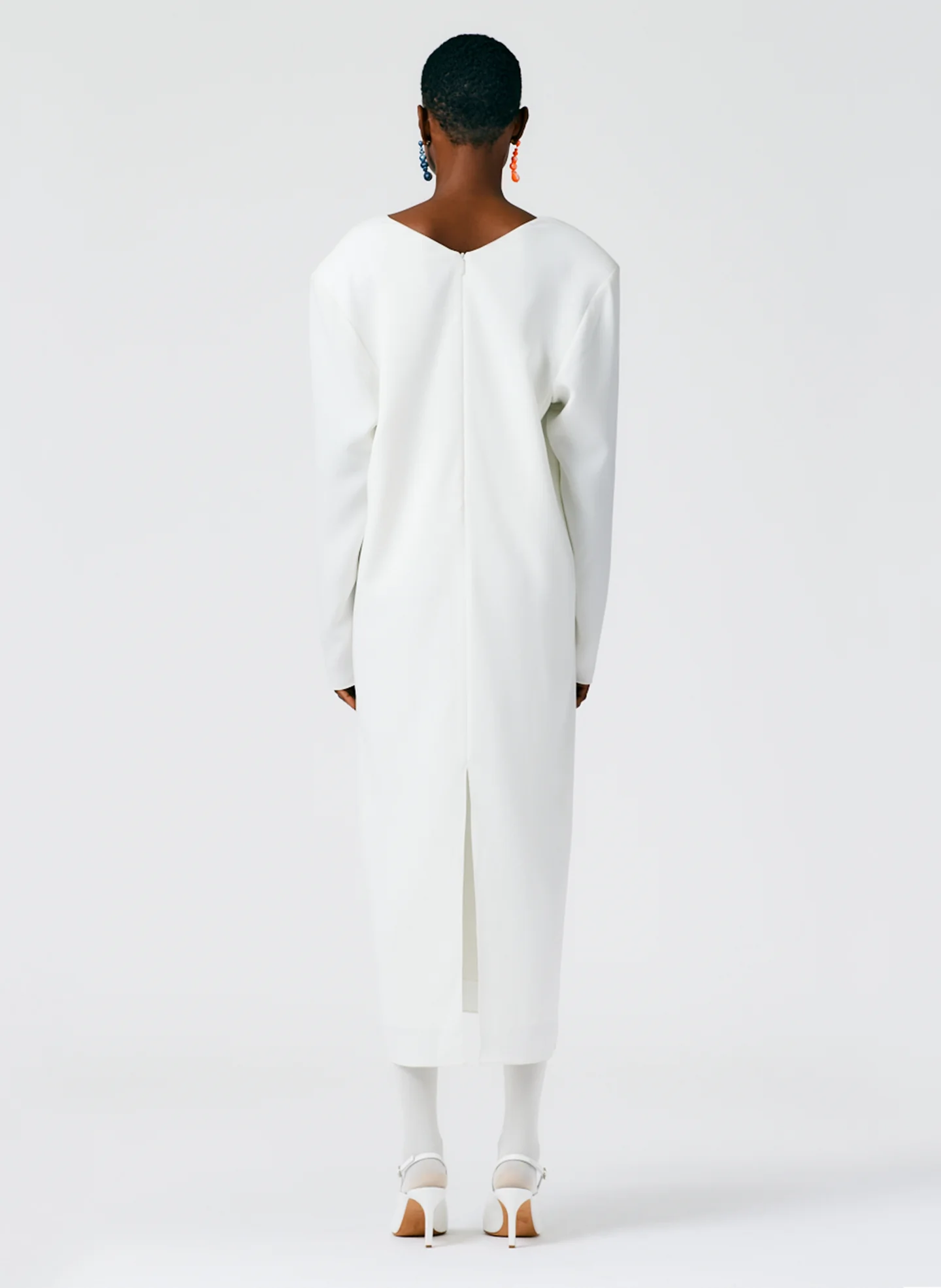Fluid Drape V-Neck Dress - Image 4