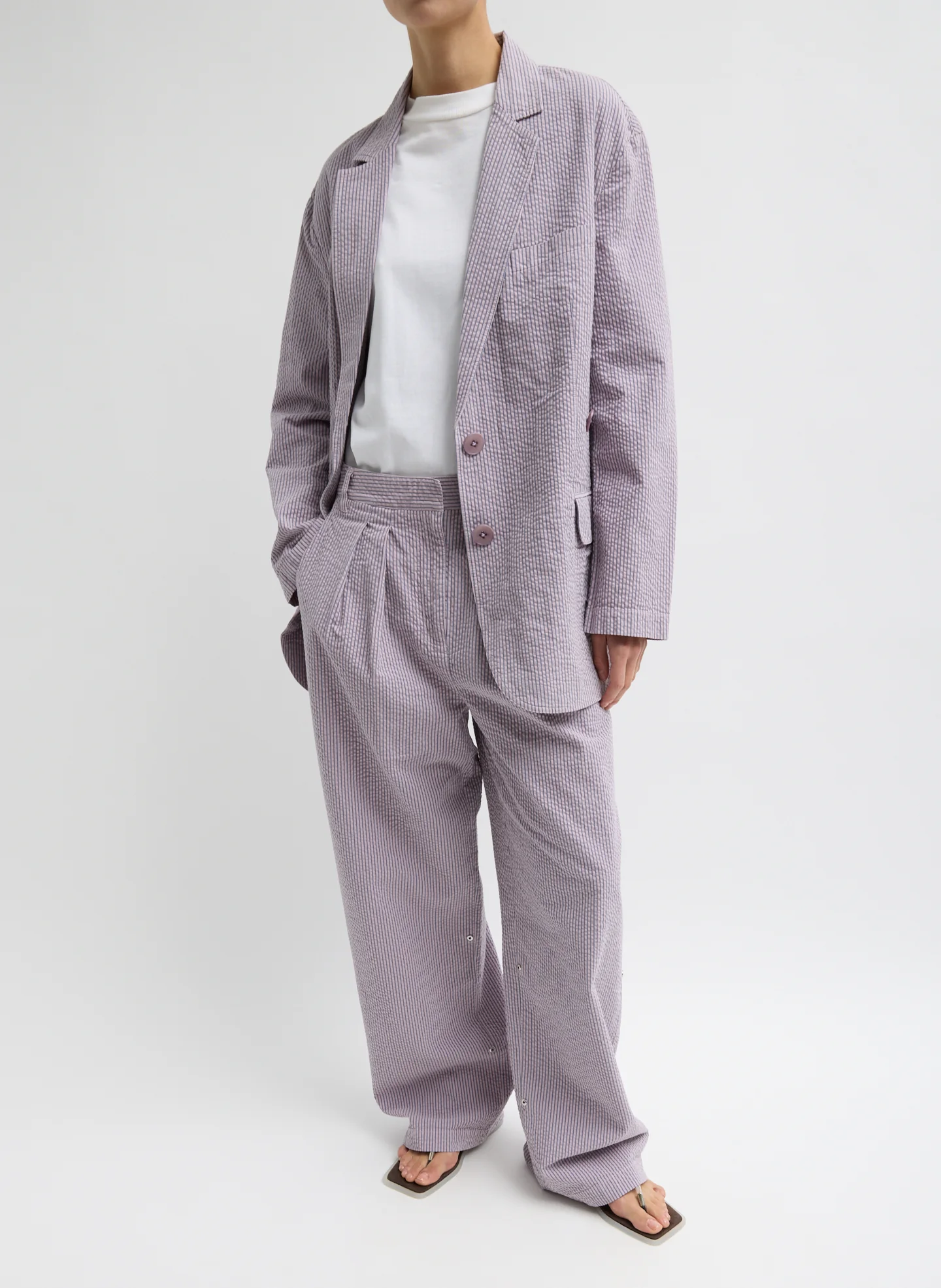 Garment Dyed Seersucker Liam Blazer - Image 5
