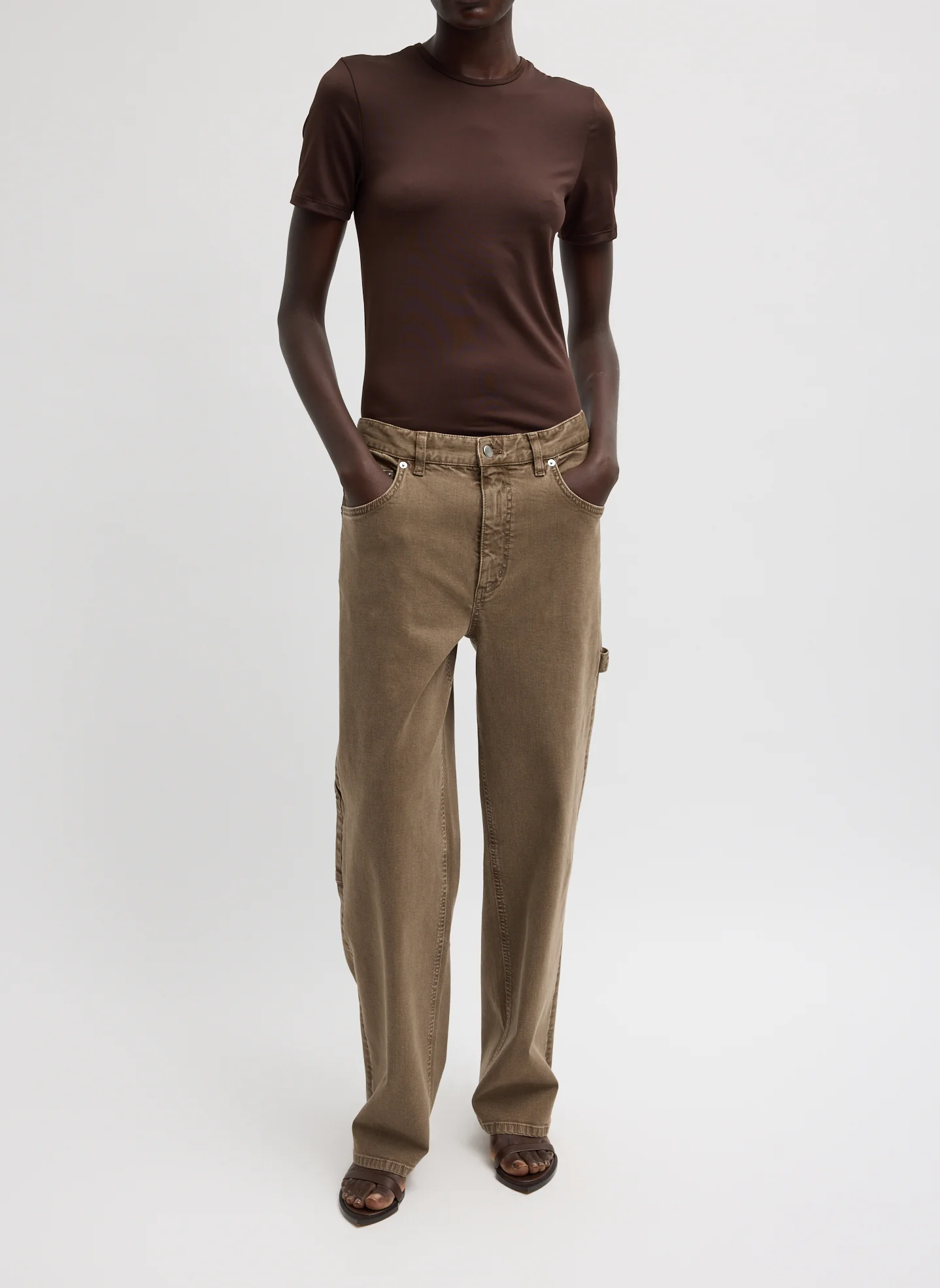 Garment Wash Stretch Twill Slouchy Carpenter Jean