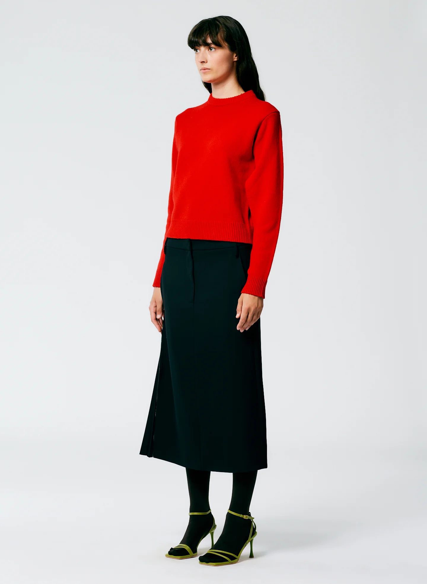 Grain De Poudre Trouser Skirt With Pleat Panel - Image 4