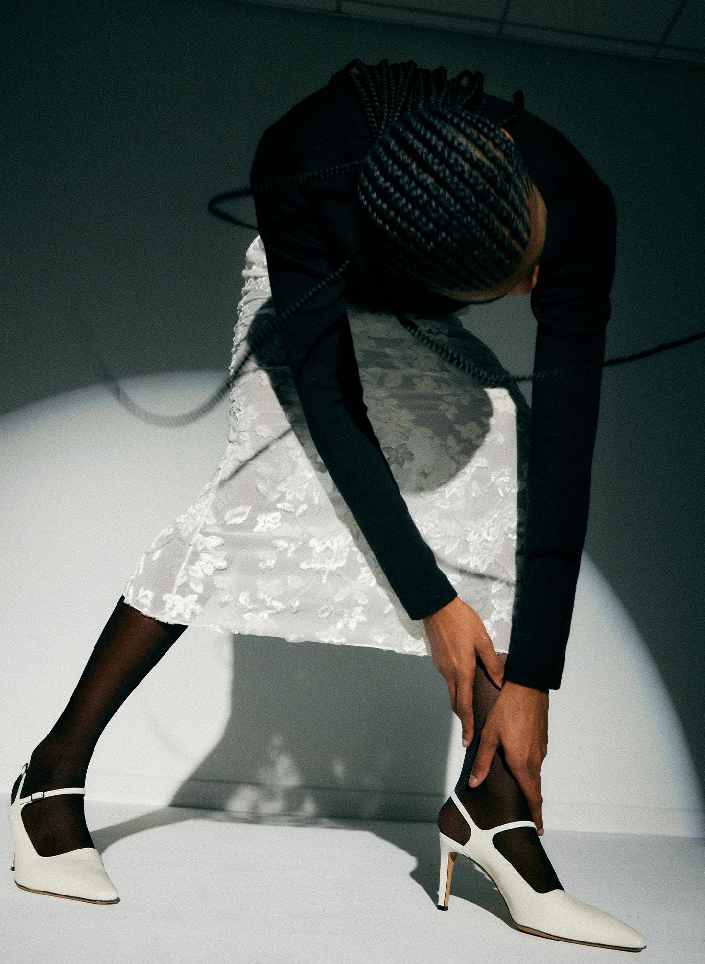 Ione Velvet Burnout Slip Skirt - Image 2