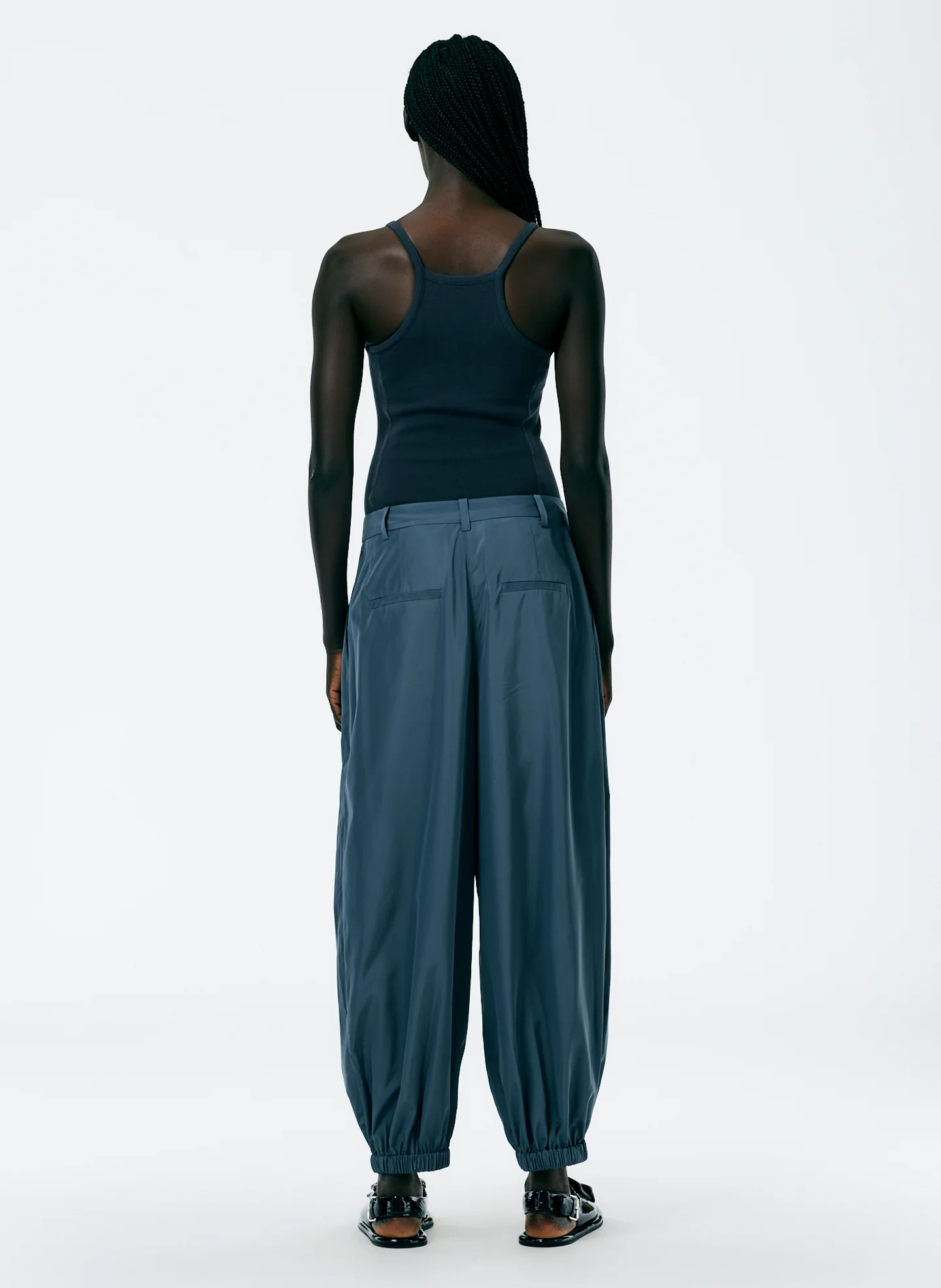 Italian Sporty Nylon Eden Pleated Balloon Pant - Image 3