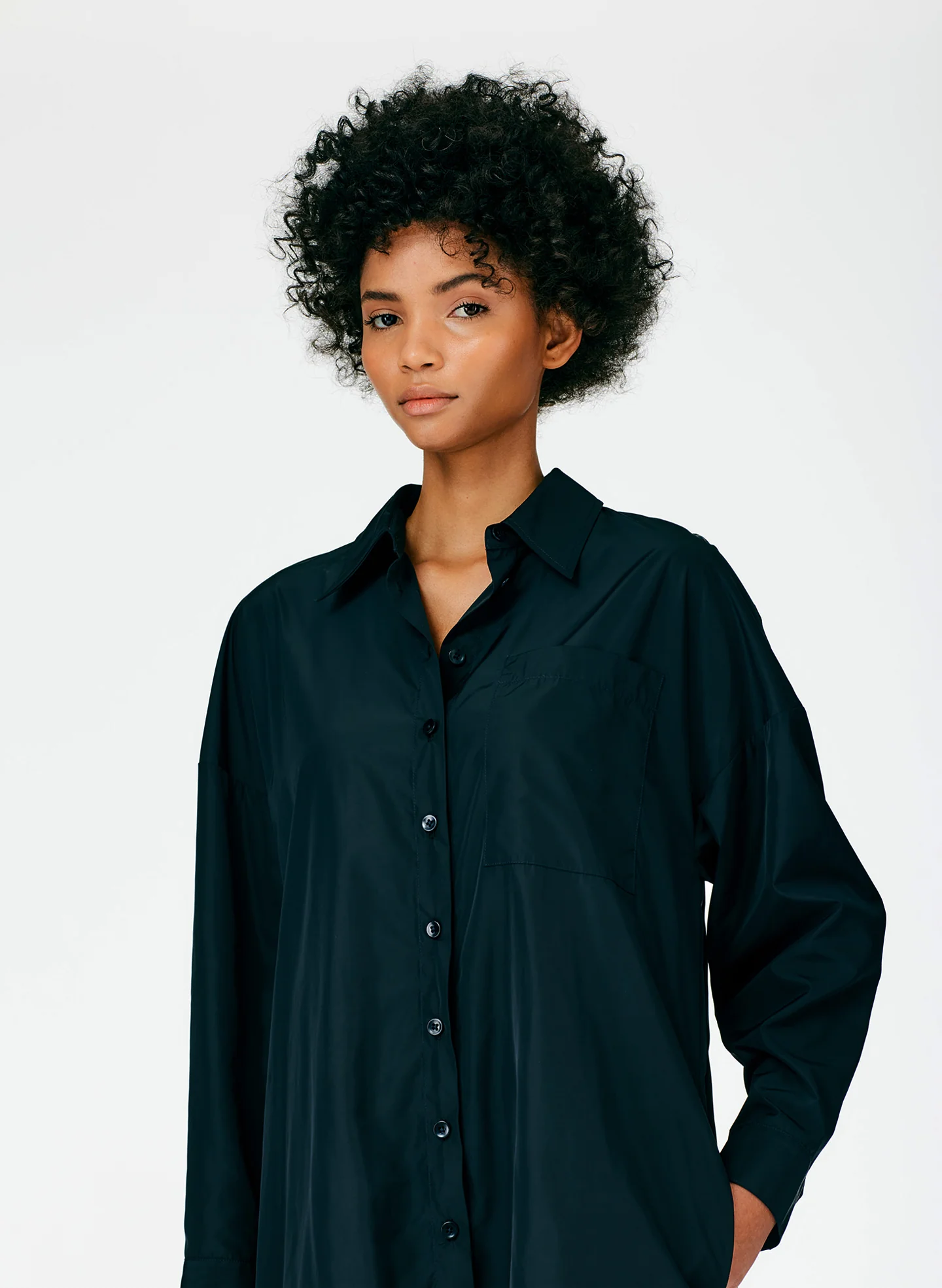 Italian Sporty Nylon Shirtdress - Image 6