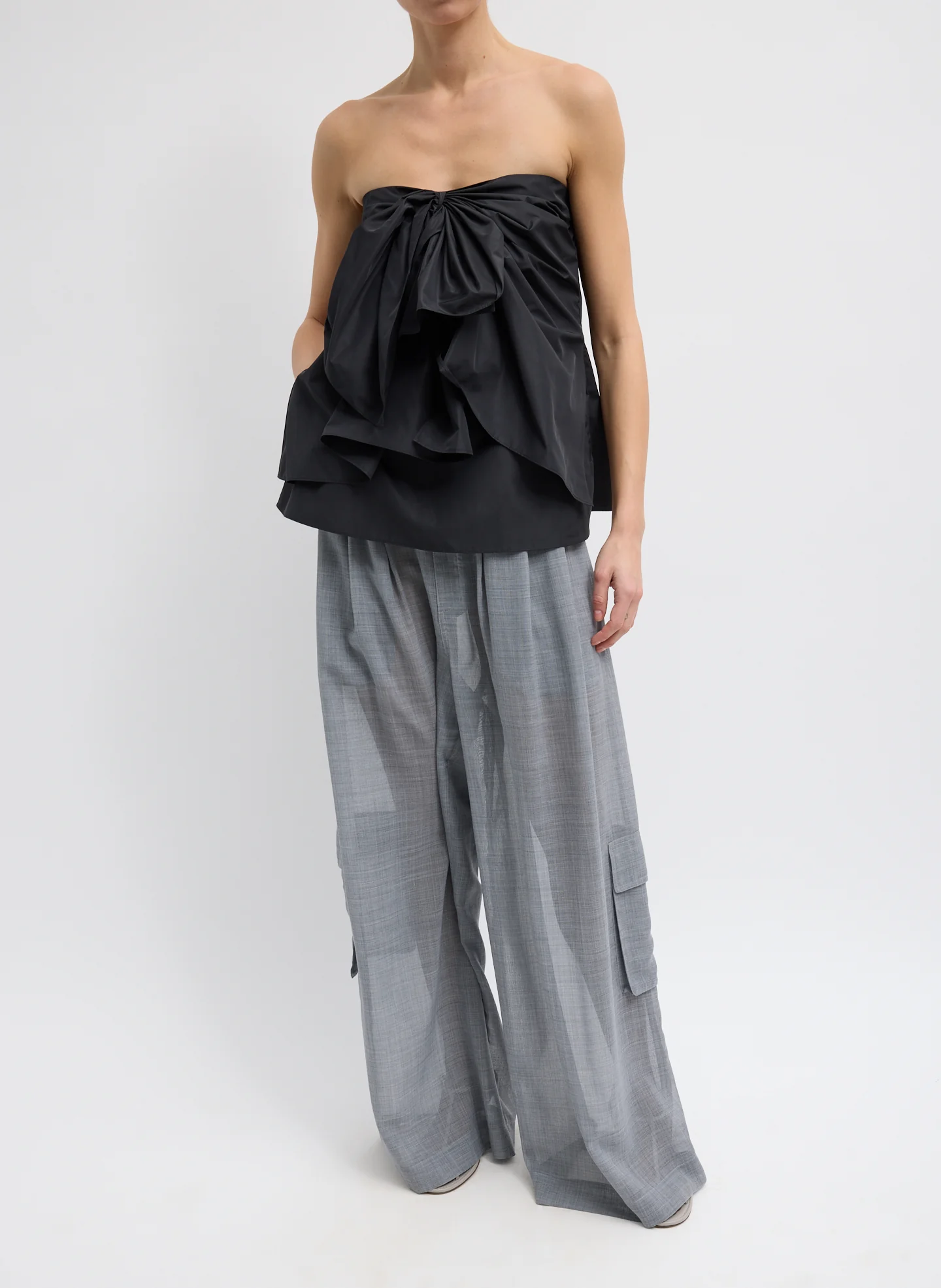 Italian Sporty Nylon Strapless Top - Image 4
