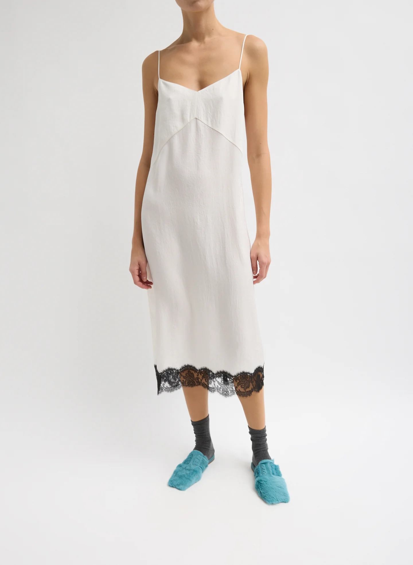 Lace Applique Slip Dress