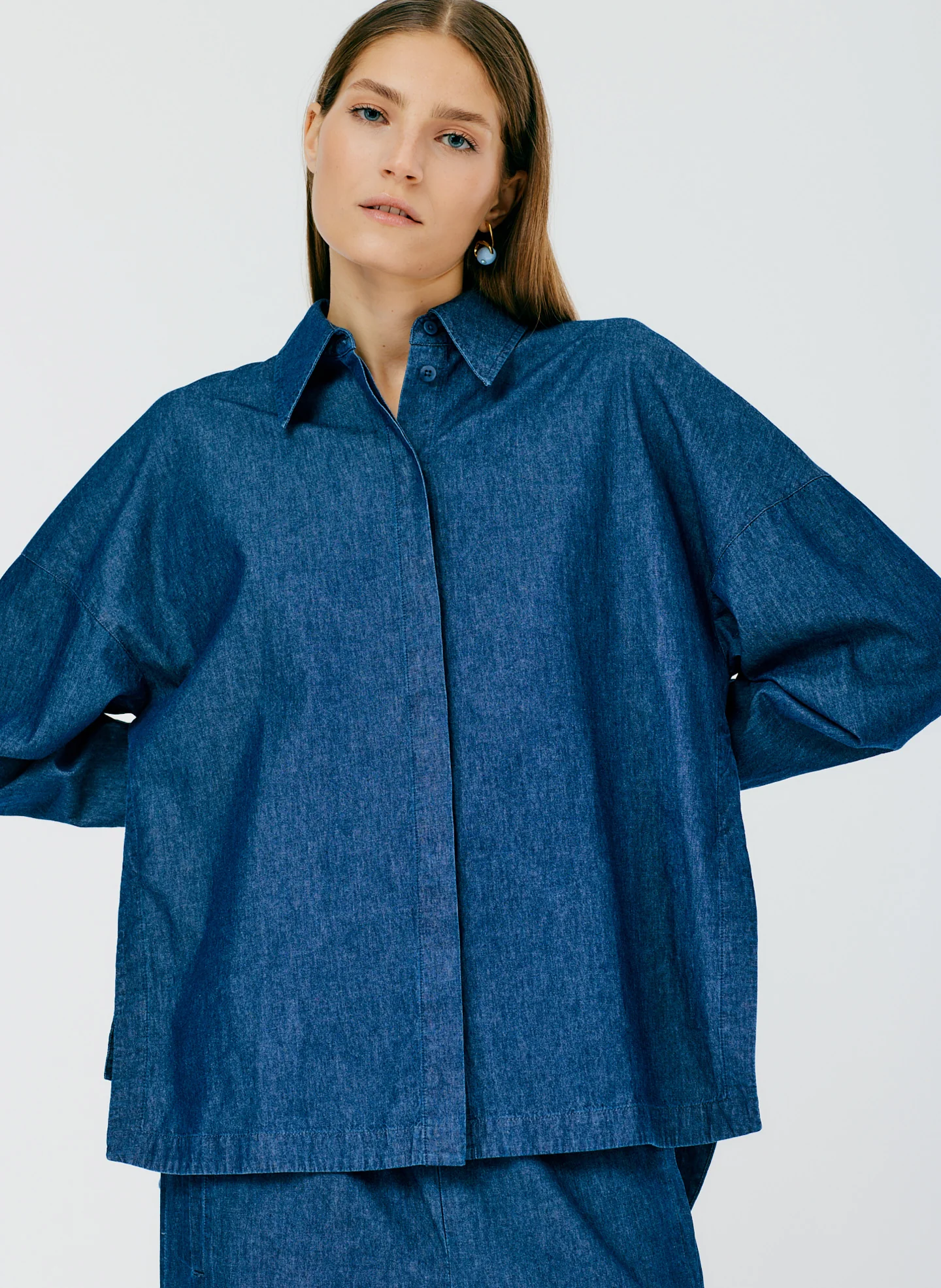 Light Weight Denim Oversized Gabe Shirt - Image 6