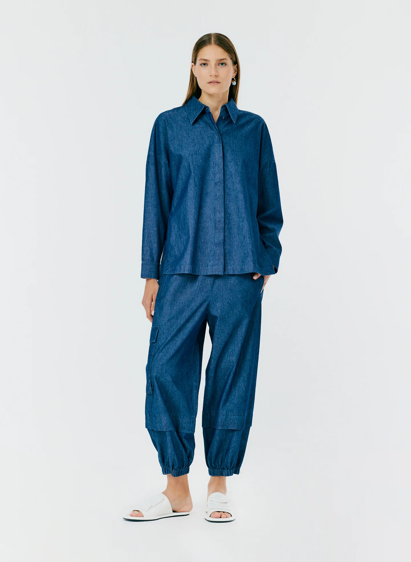Light Weight Denim Oversized Gabe Shirt - Image 7