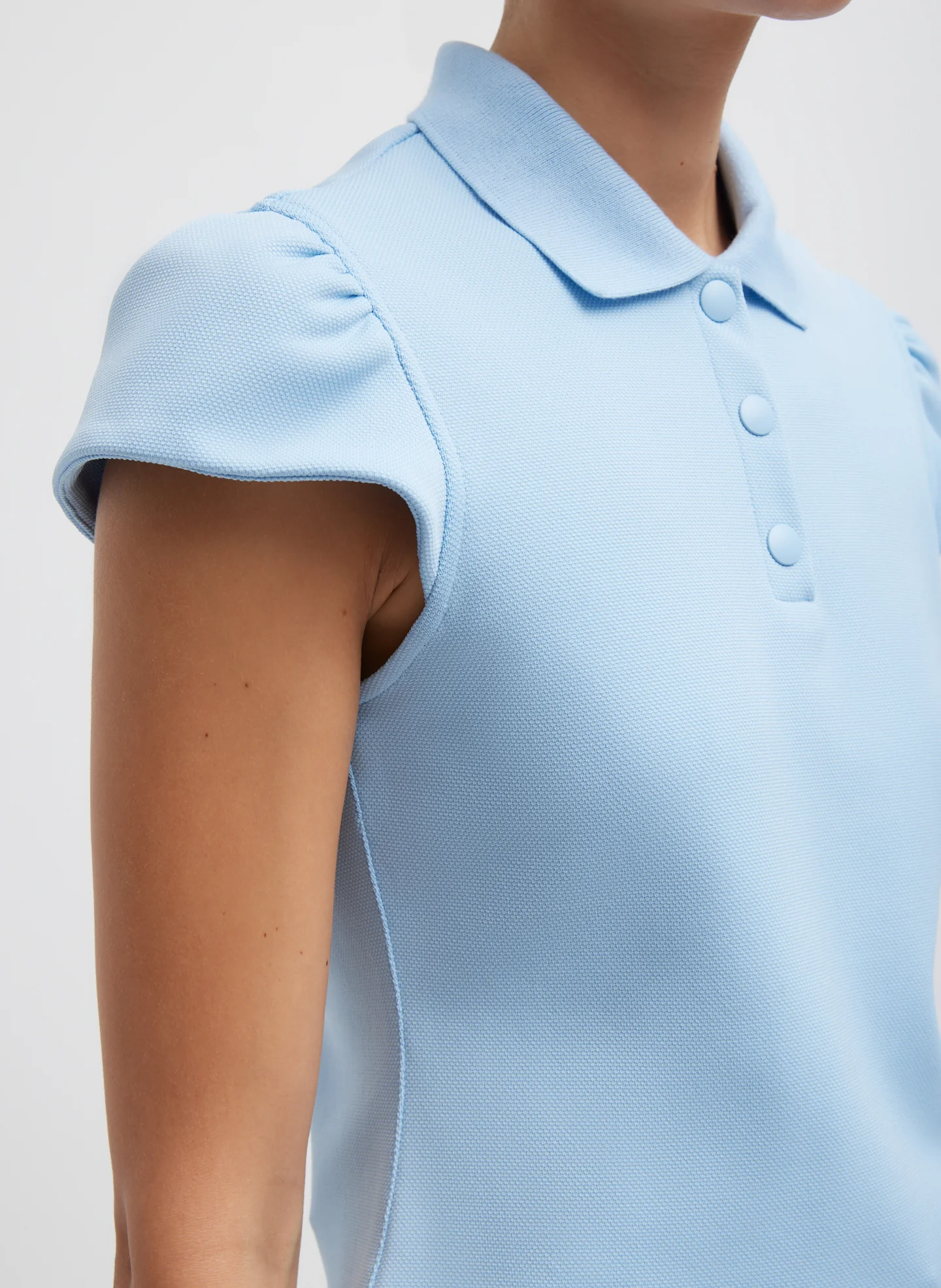 Luxe Pique Shrunken Polo Shirt - Image 2