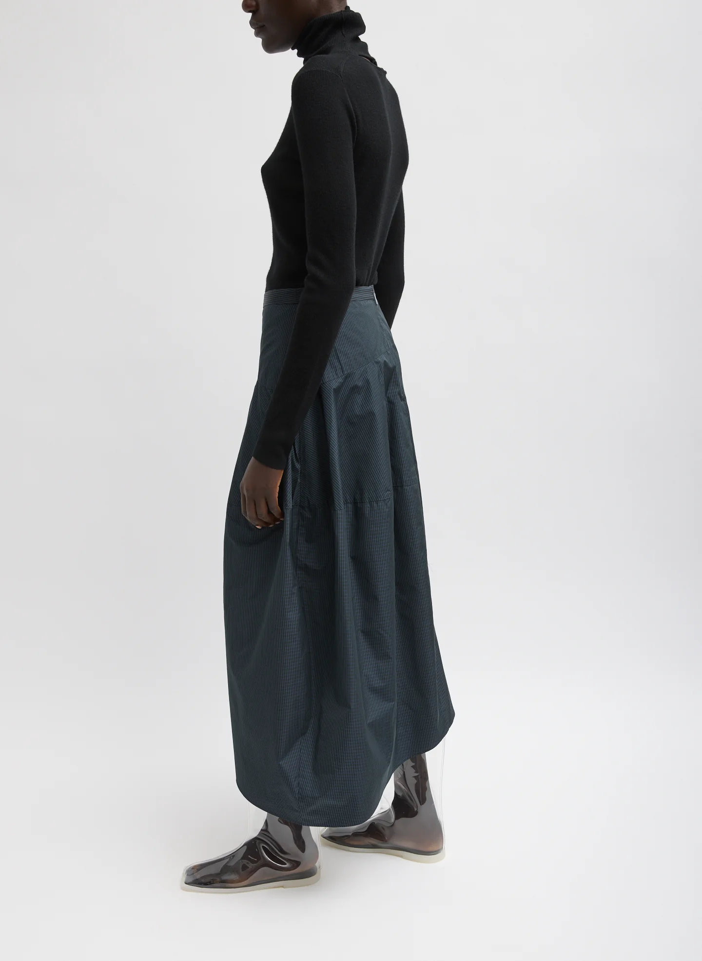 Menswear Nylon Asymmetrical Balloon Skirt - Image 2