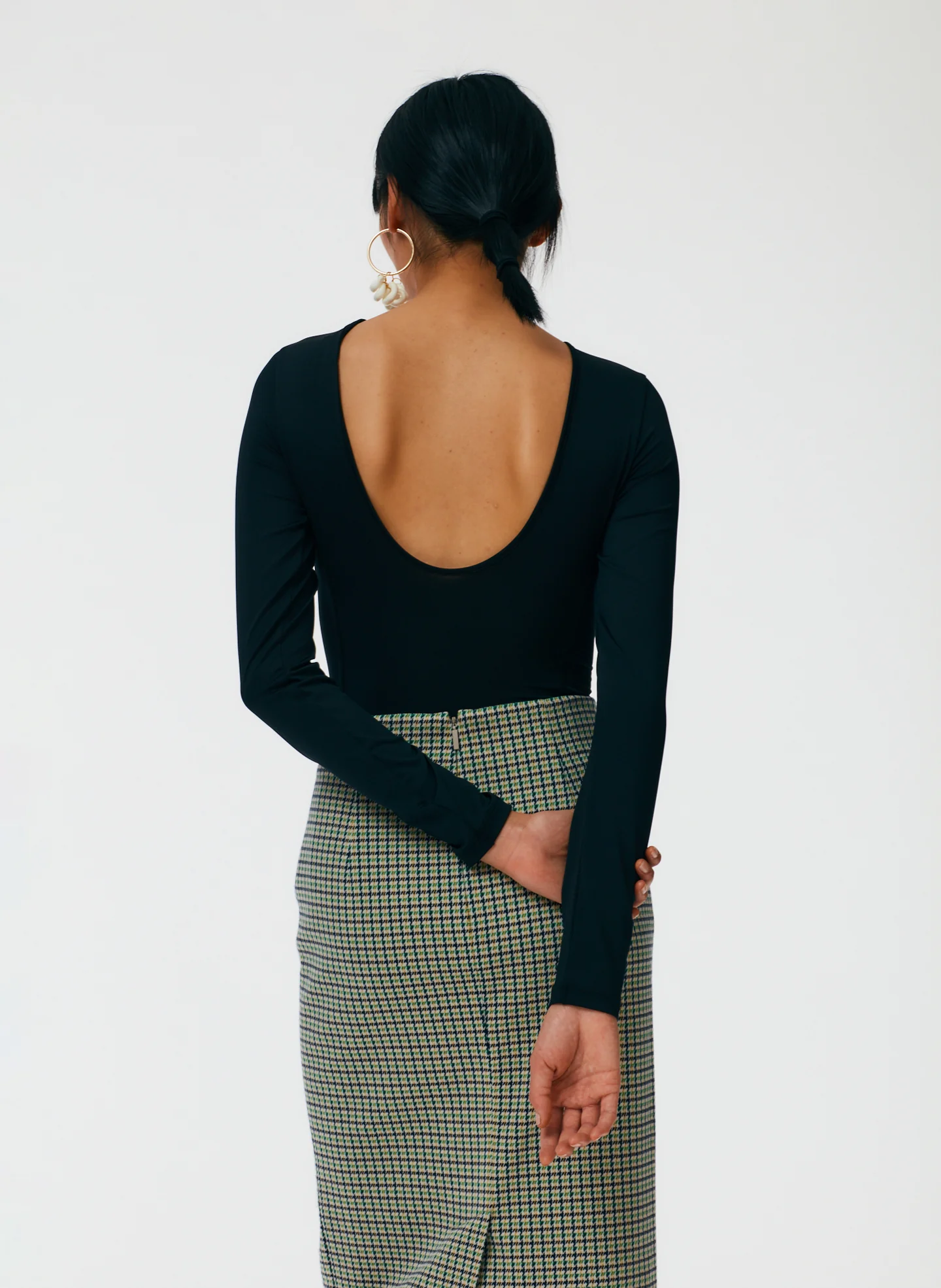 Menswear Tailored Pencil Skirt - Regular - Image 6