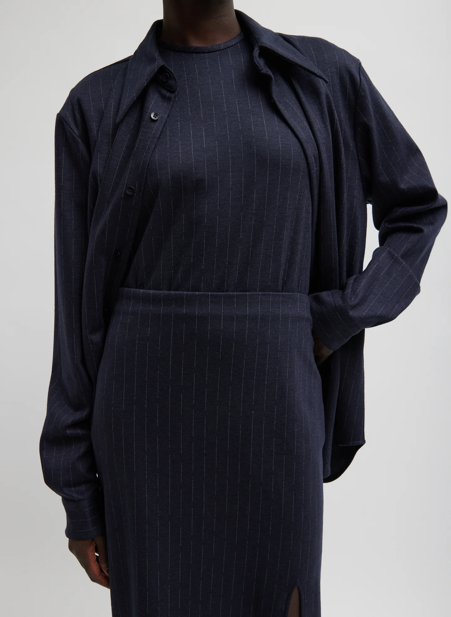 Newton Stripe Sculpted Shrunken T-Shirt - Image 2
