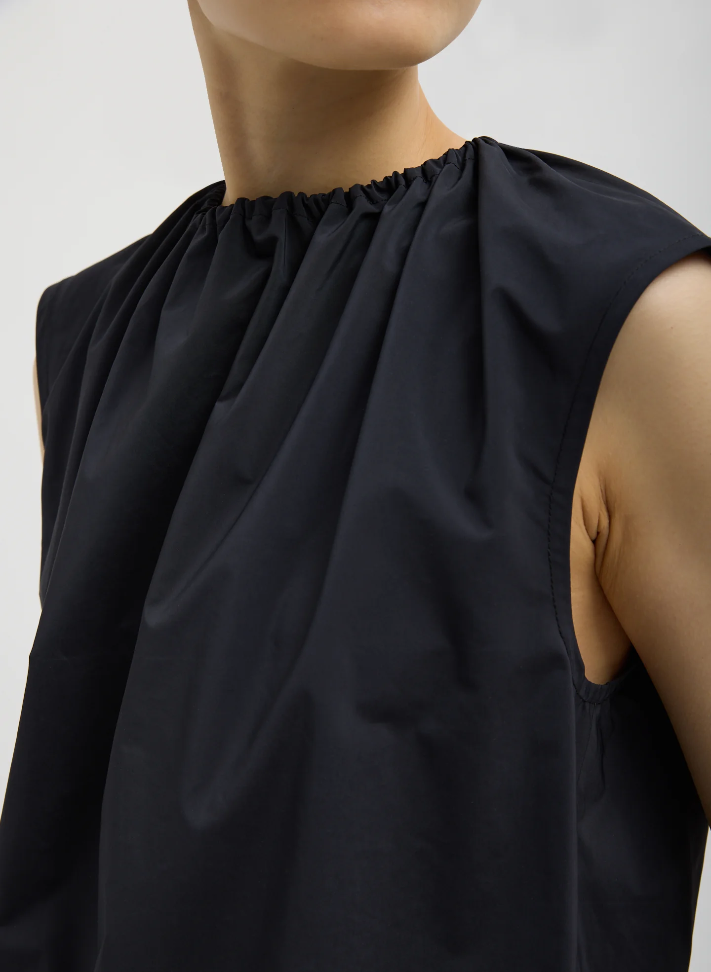 Nylon Shirred Neck Top - Image 8