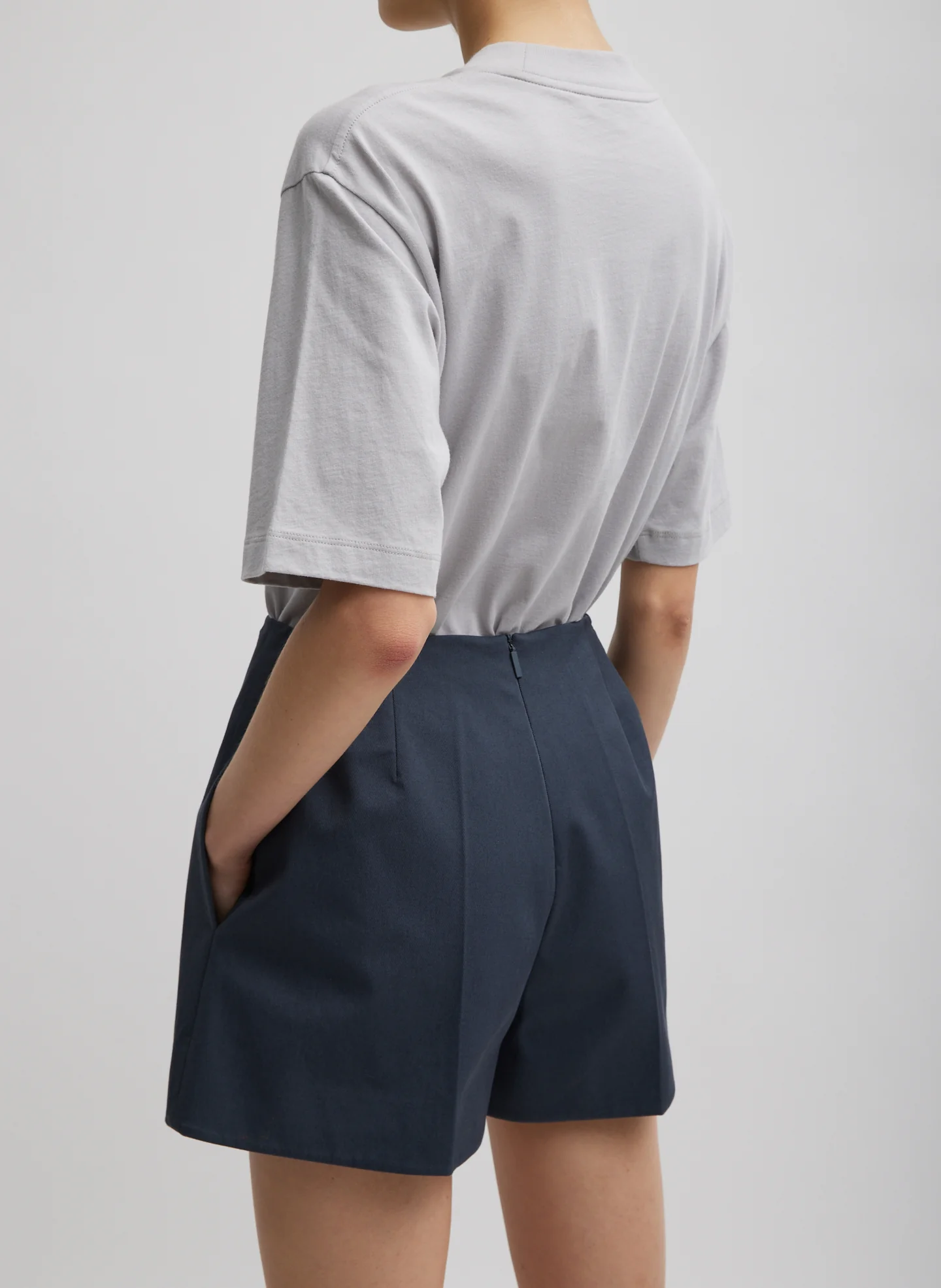 Oliver Cotton Stretch Tricotine Structured Shorts - Image 5